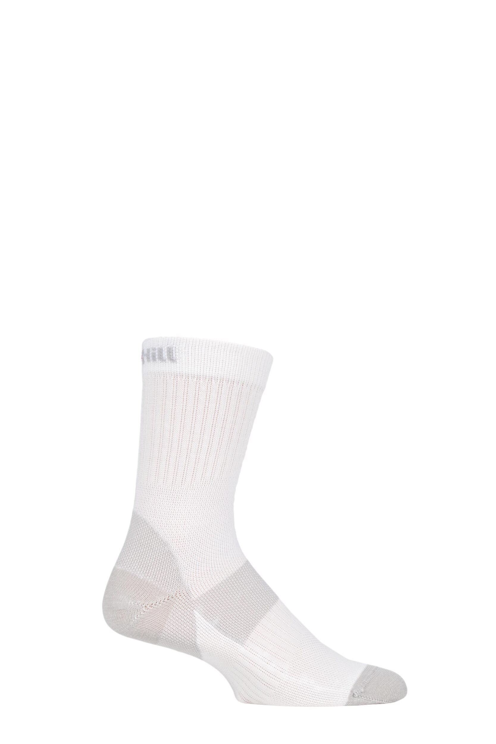 1 Pair White 3 Layer Golf Socks Unisex 5.5-8 Unisex - Uphill Sport