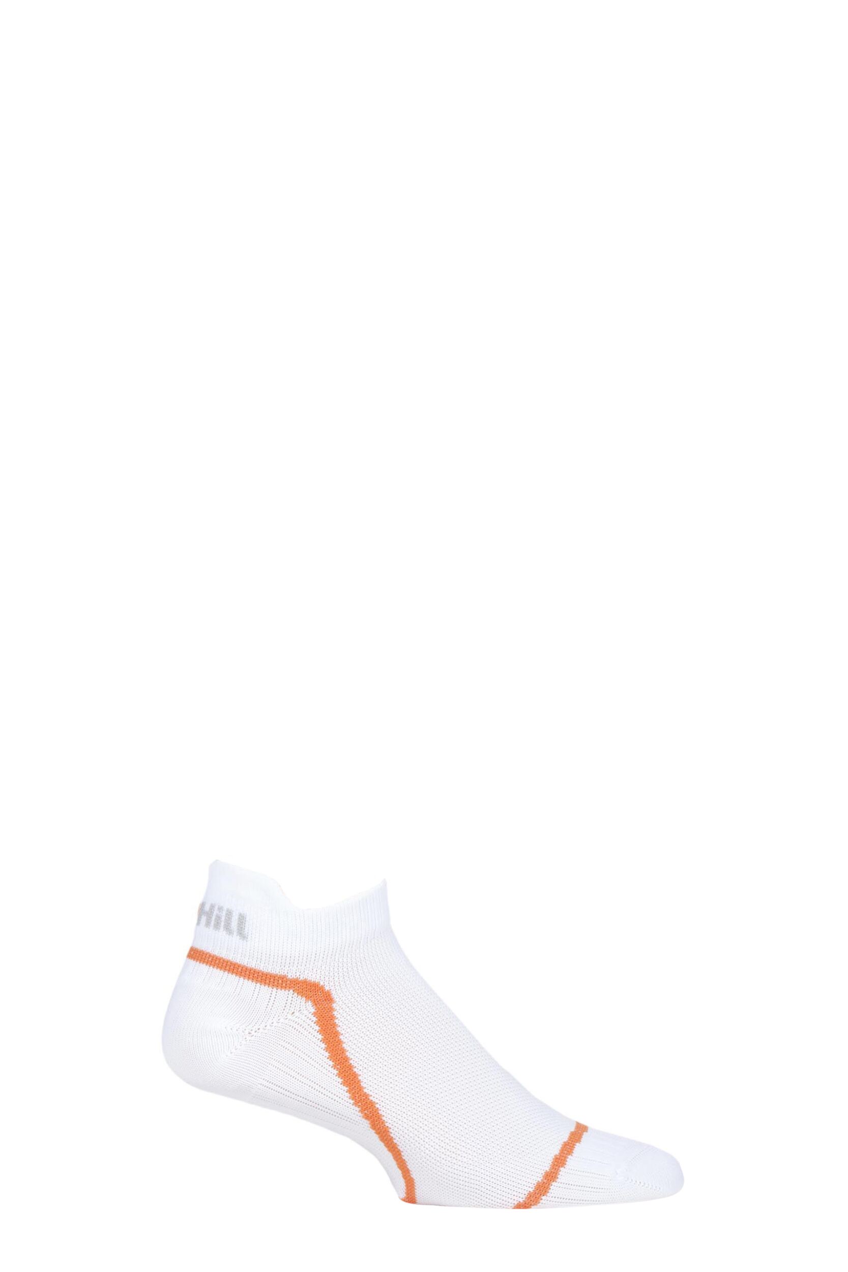 1 Pair White 3 Layer Low Cut Spinning Bike Trainer Socks Unisex 5.5-8 Unisex - Uphill Sport