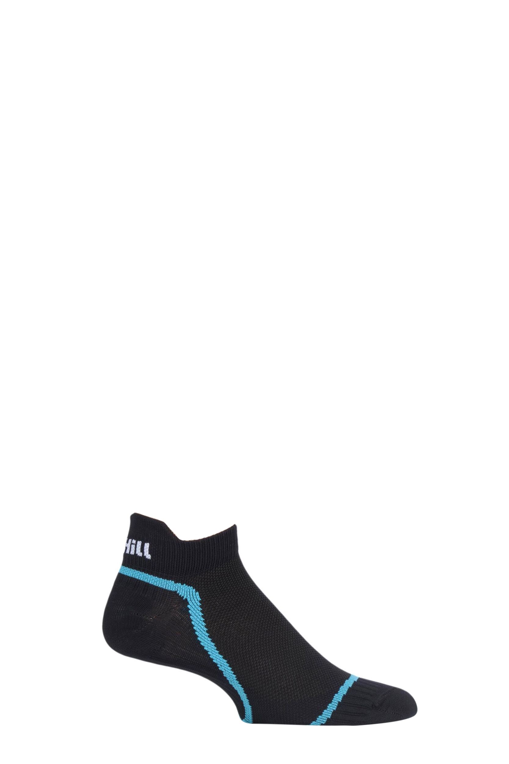1 Pair Black / Grey 3 Layer Low Cut Spinning Bike Trainer Socks Unisex 3-5 Unisex - Uphill Sport