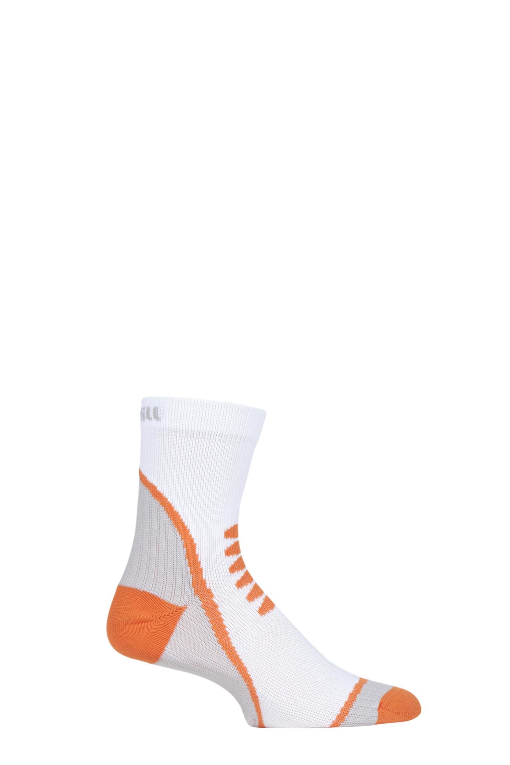 Image of 1 Pair White 3 Layer Cycling Socks Unisex Unisex - Uphill Sport