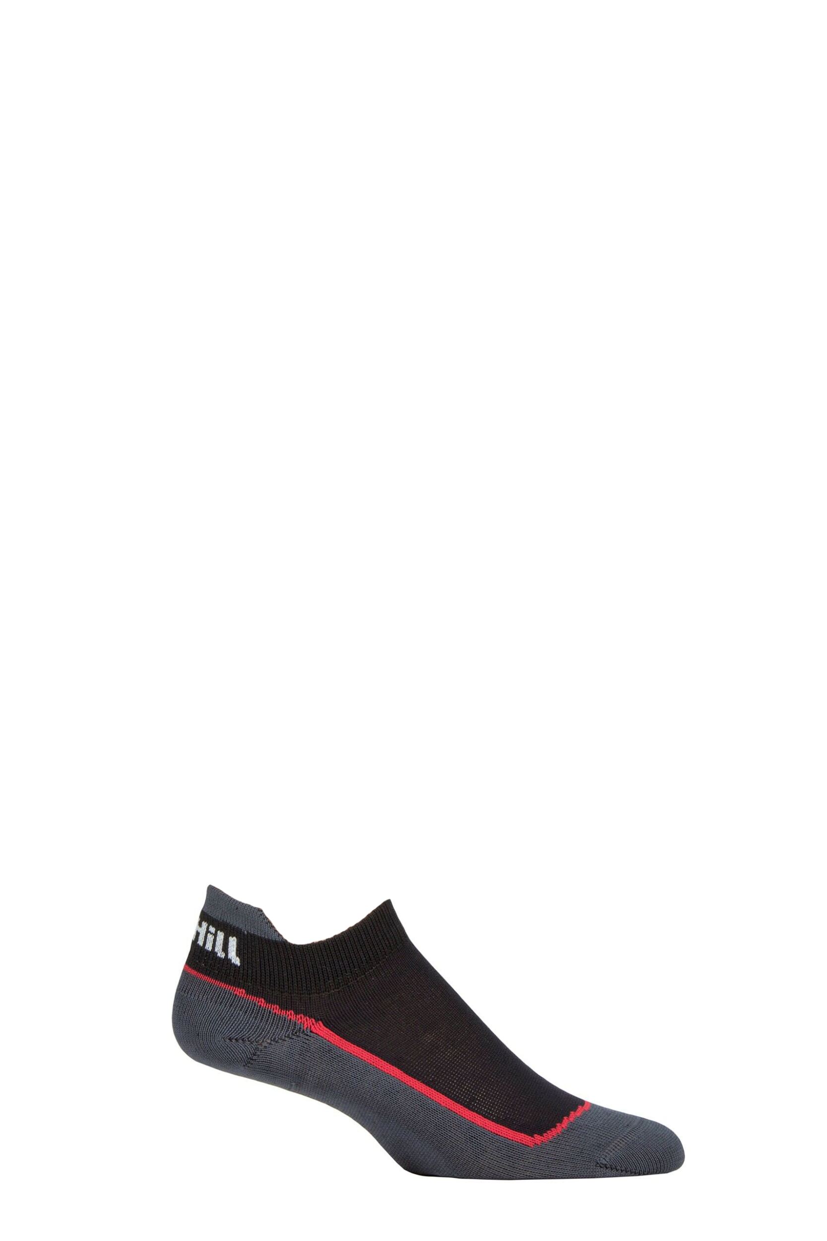 1 Pair Black UpHill Sport Bermuda Golf Low 3 Layer L2 Socks Unisex 5.5-8 Unisex - Uphill Sport