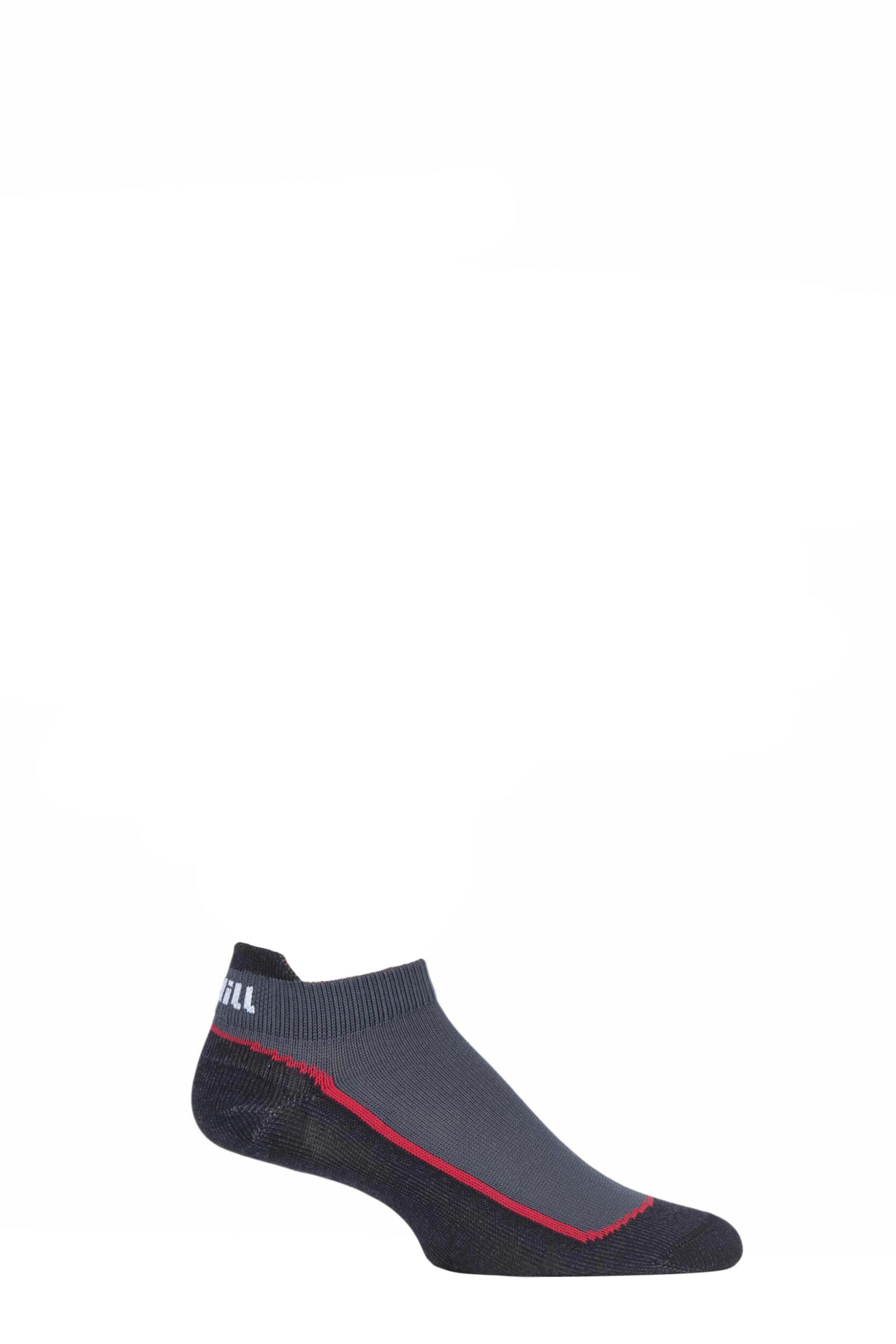 1 Pair Grey UpHill Sport Bermuda Golf Low 3 Layer L2 Socks Unisex 5.5-8 Unisex - Uphill Sport