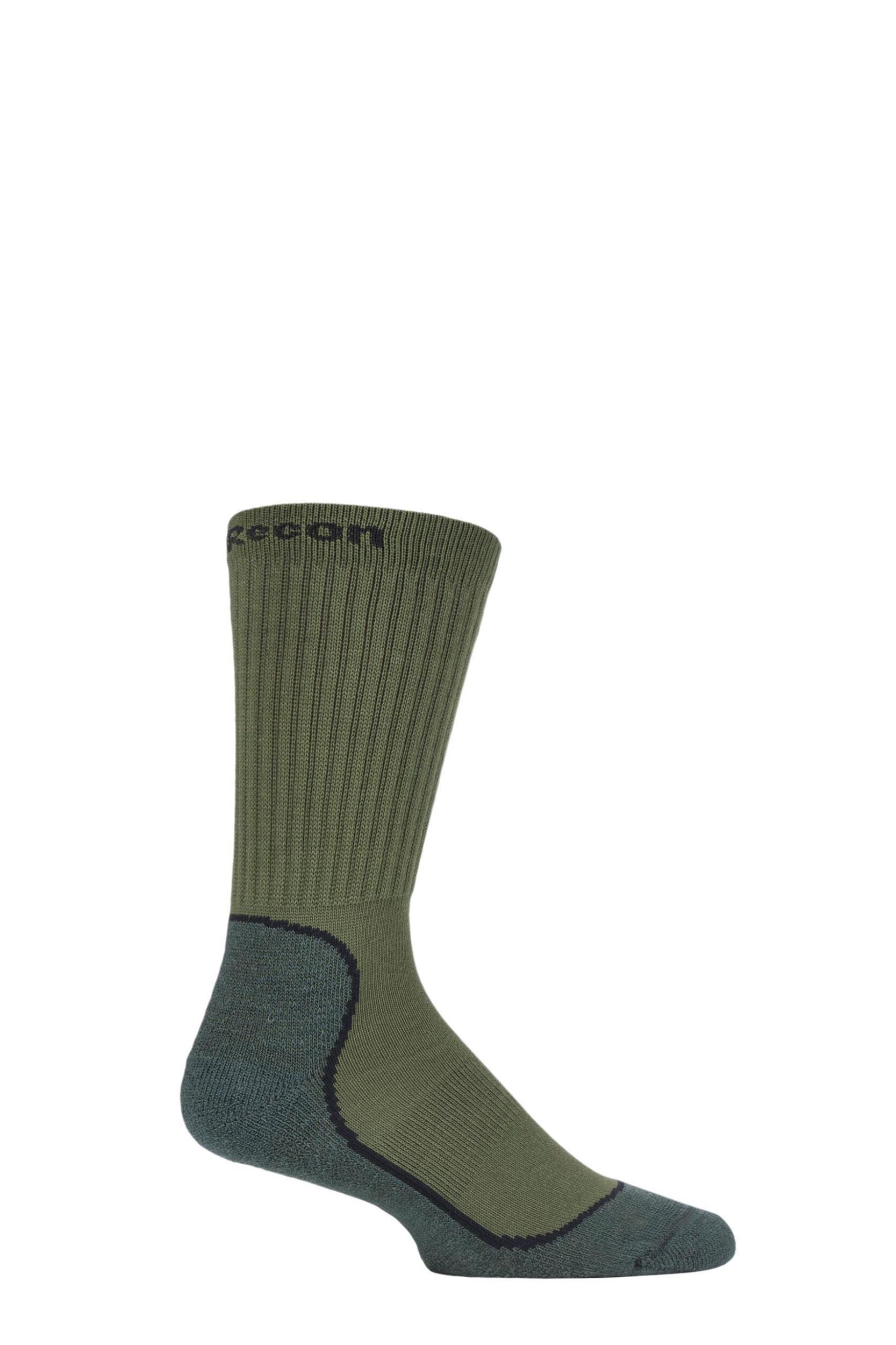 1 Pair Green UpHill Sport Recon Tactical 4-Layer M5 Socks Unisex 5.5-8 Unisex - Uphill Sport