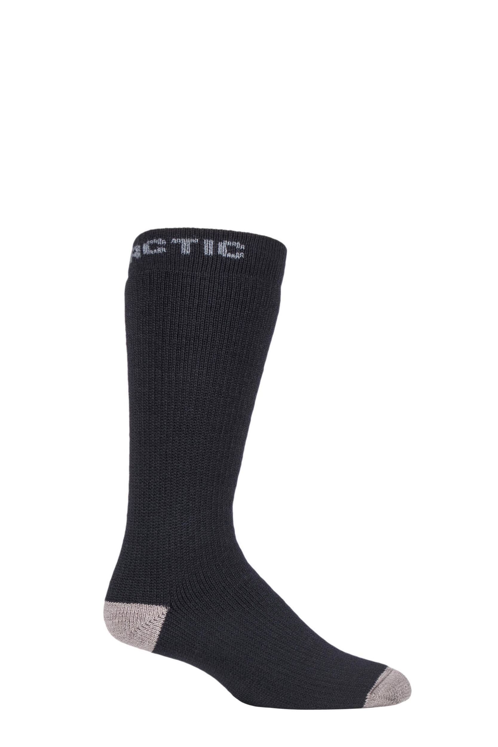 1 Pair Black / Khaki UpHill Sport Arctic Tactical H5 Socks Unisex 12-14 Unisex - Uphill Sport
