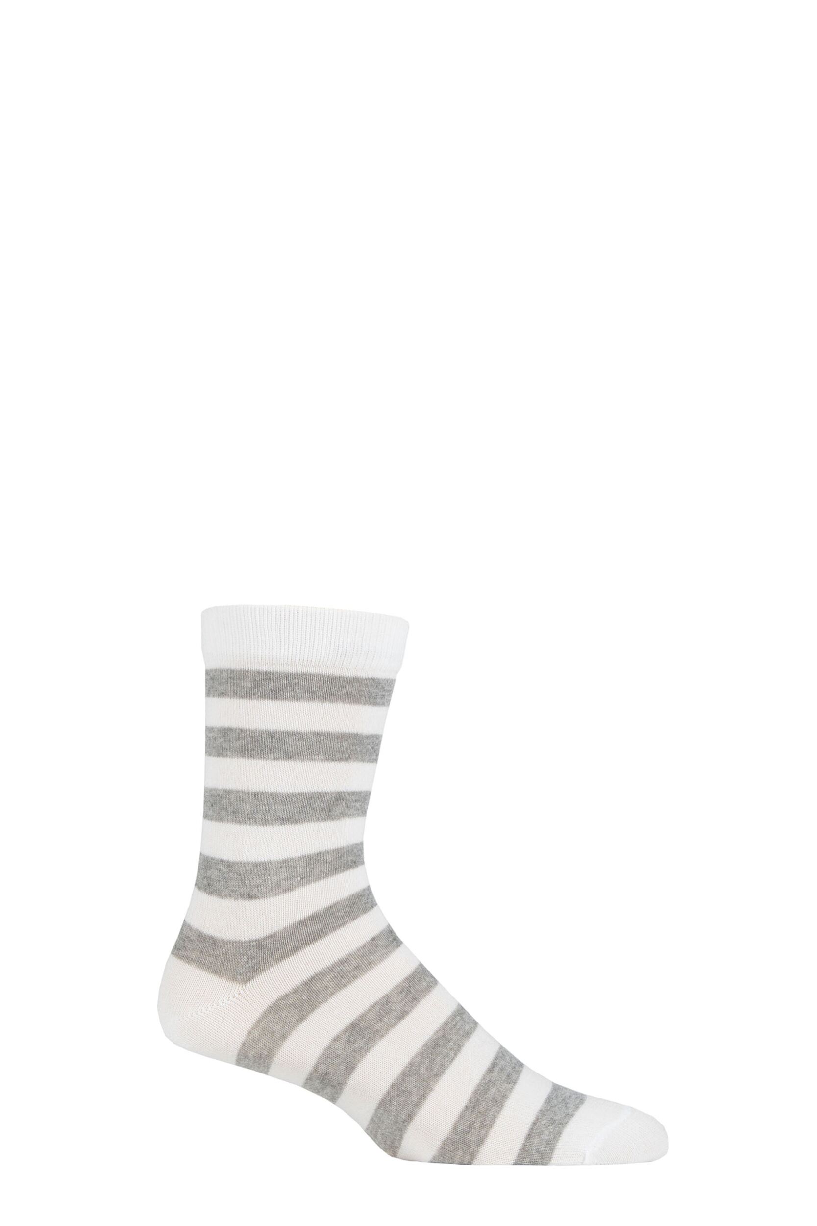 UphillSport 1 Pair Sanki Upcycled Cotton Socks White / Grey 8-11 Unisex