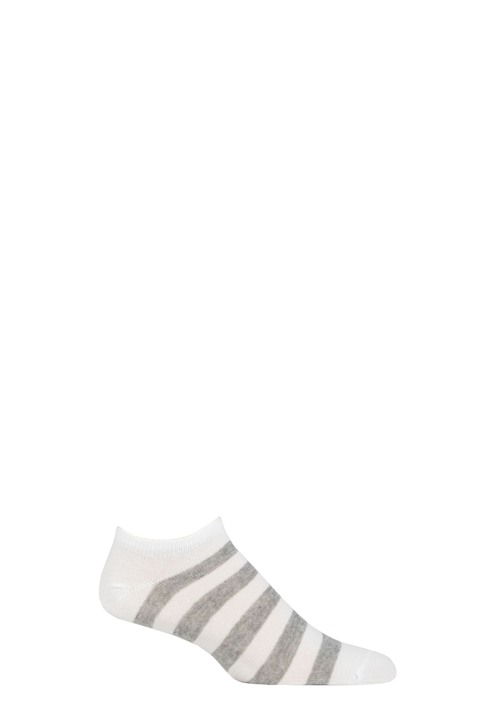 UphillSport 1 Pair Suinu Upcycled Cotton Sneaker Socks White / Grey 8-11 Unisex