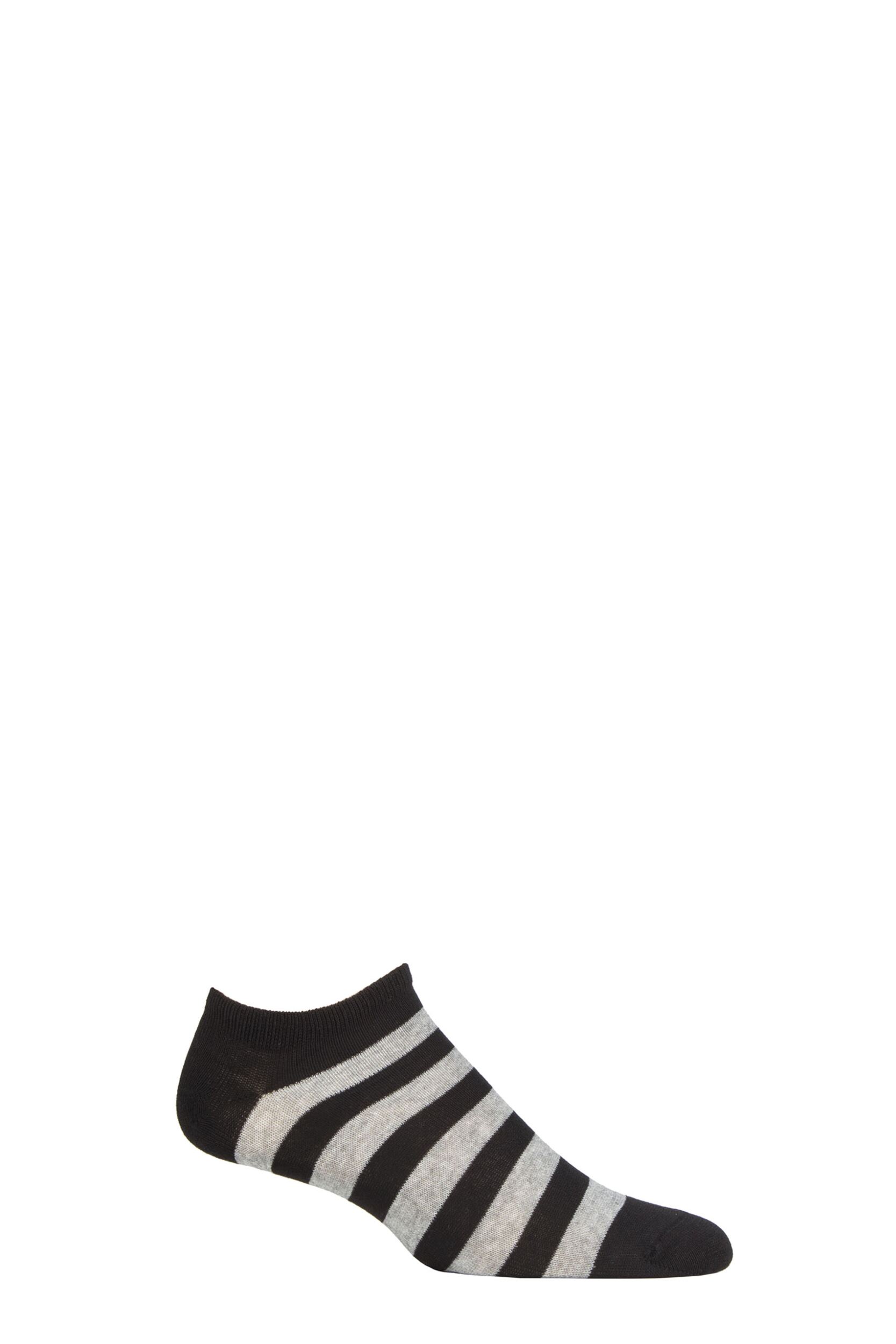 UphillSport 1 Pair Suinu Upcycled Cotton Sneaker Socks Black / Grey 8-11 Unisex