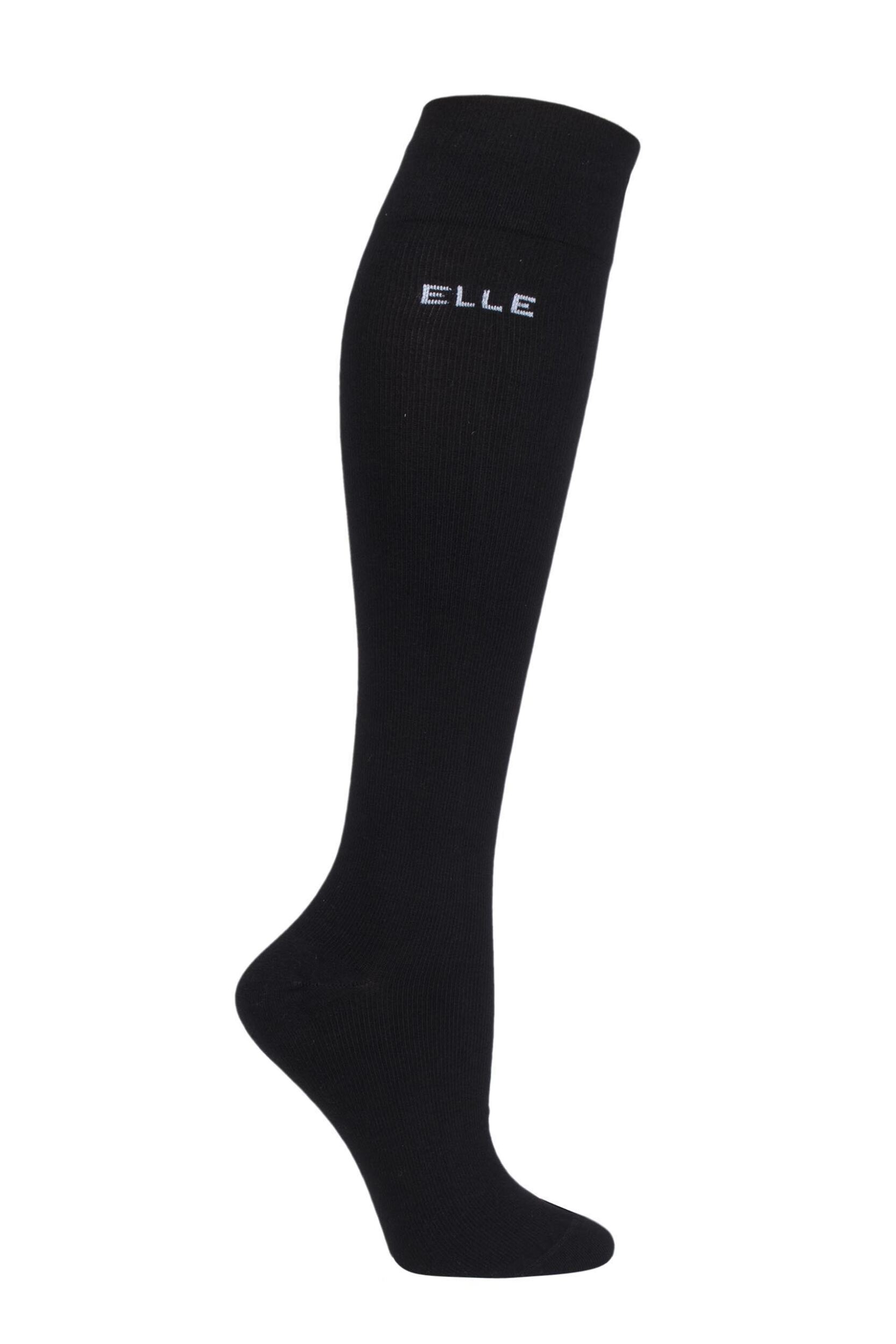 1 Pair Black Milk Compression Socks Ladies Medium - Elle