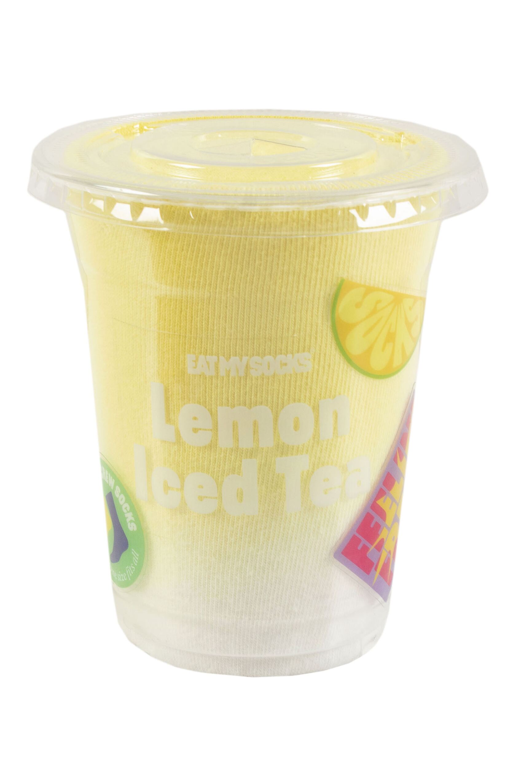 EAT MY SOCKS 2 Pair Iced Tea Cotton Socks Lemon Iced Tea One Size