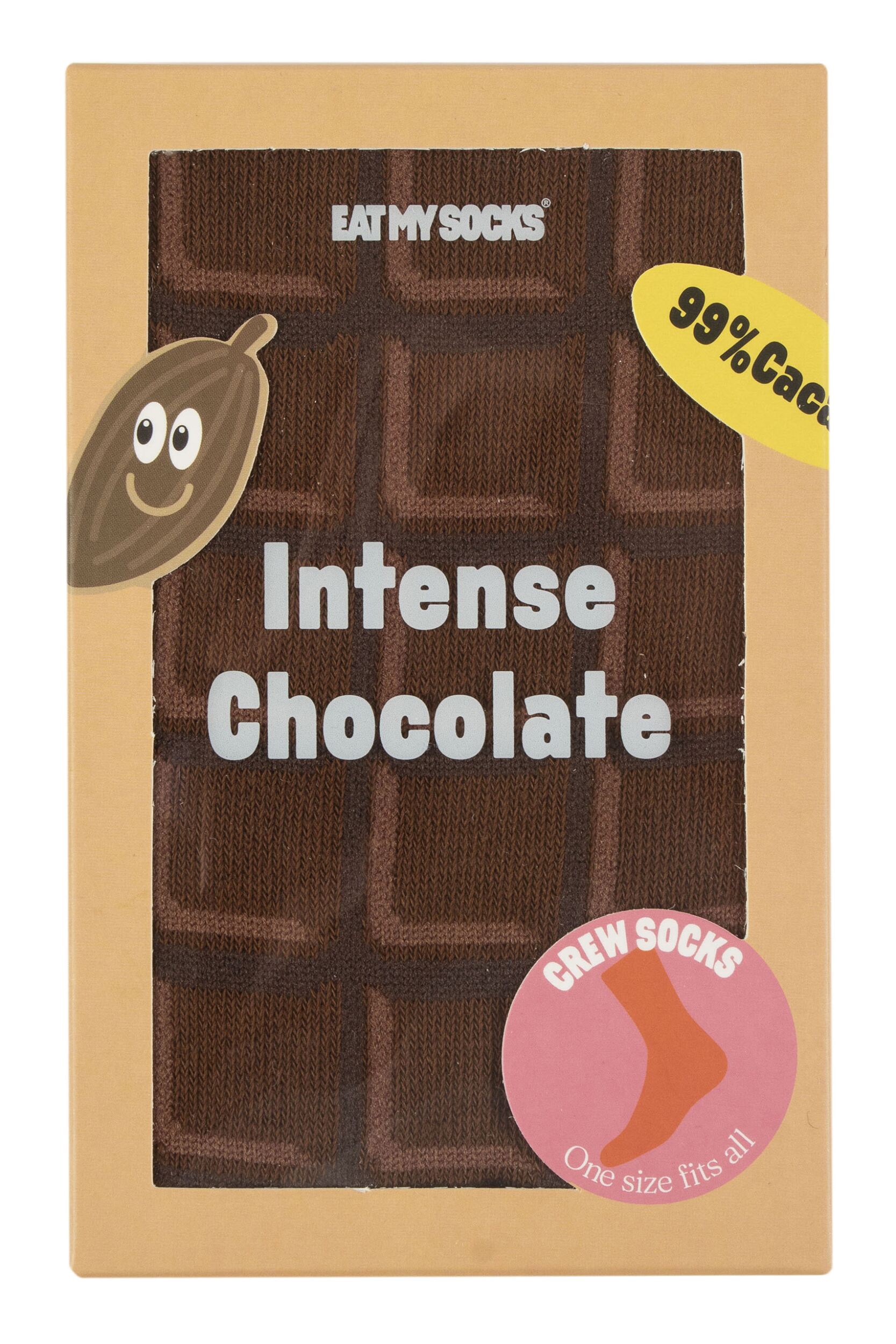 EAT MY SOCKS 1 Pair Intense Chocolate Cotton Socks Chocolate One Size