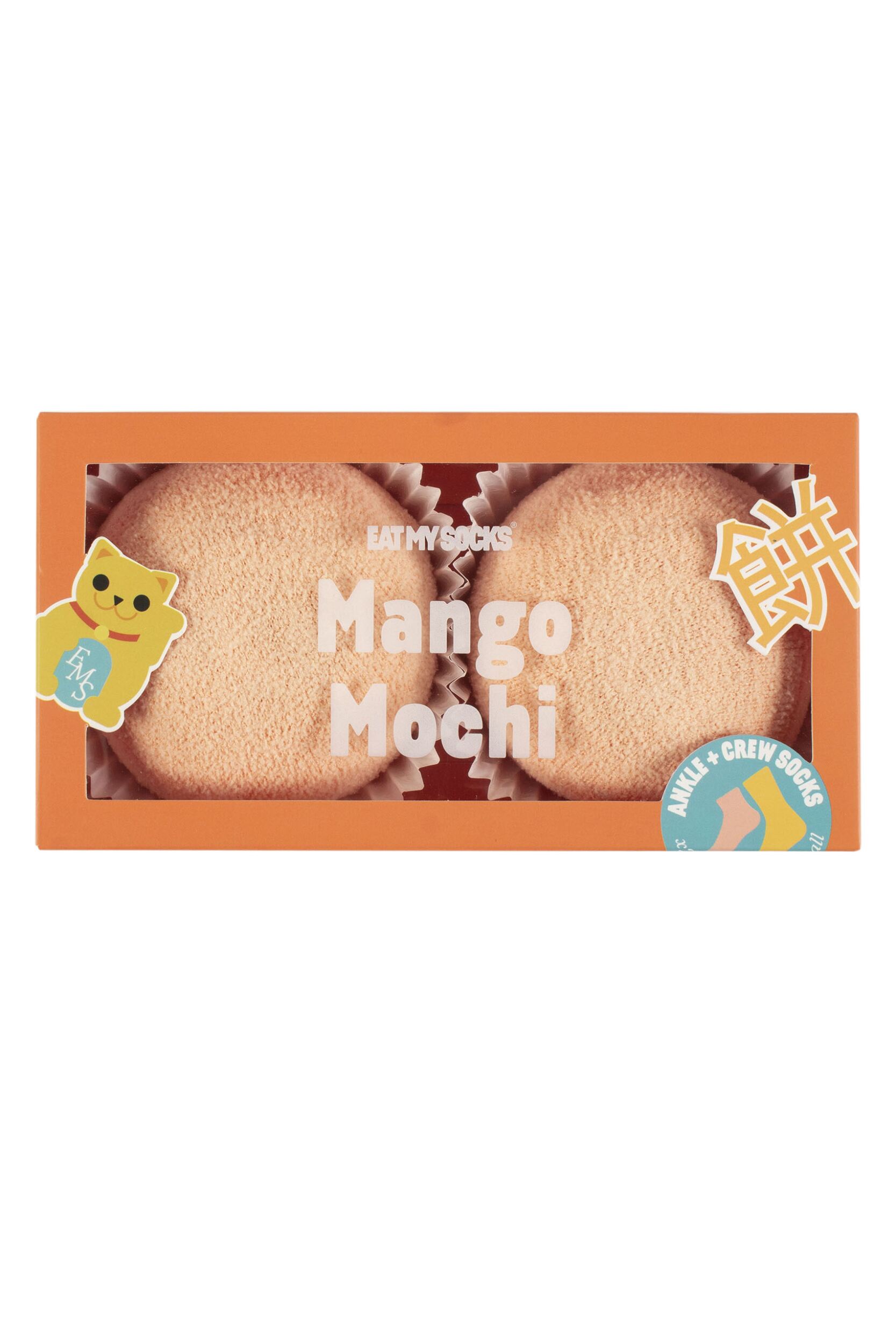 EAT MY SOCKS 2 Pair Mochi Cotton Socks Mango Mochi One Size