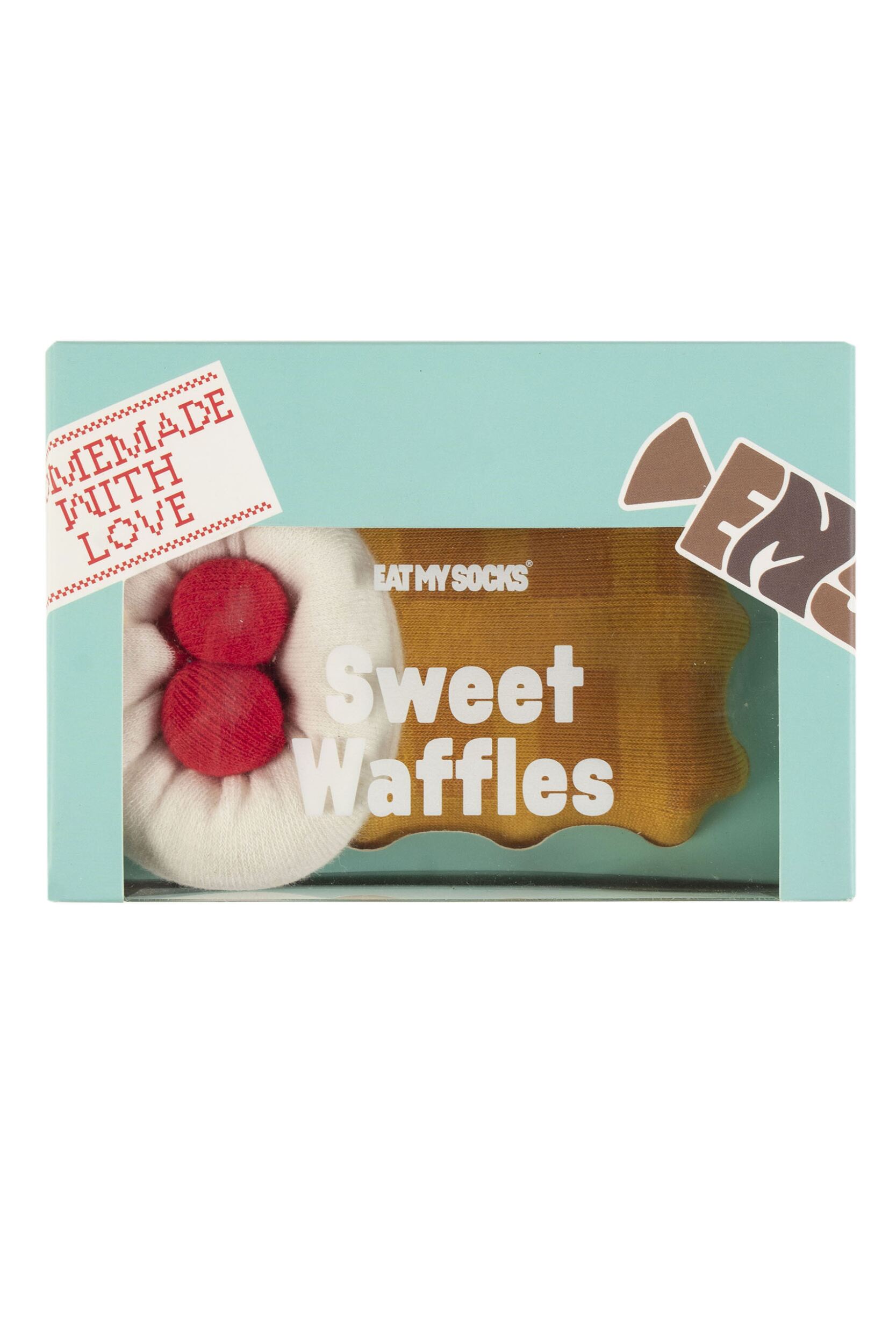 EAT MY SOCKS 1 Pair Sweet Waffle Cotton Socks Sweet Waffle One Size