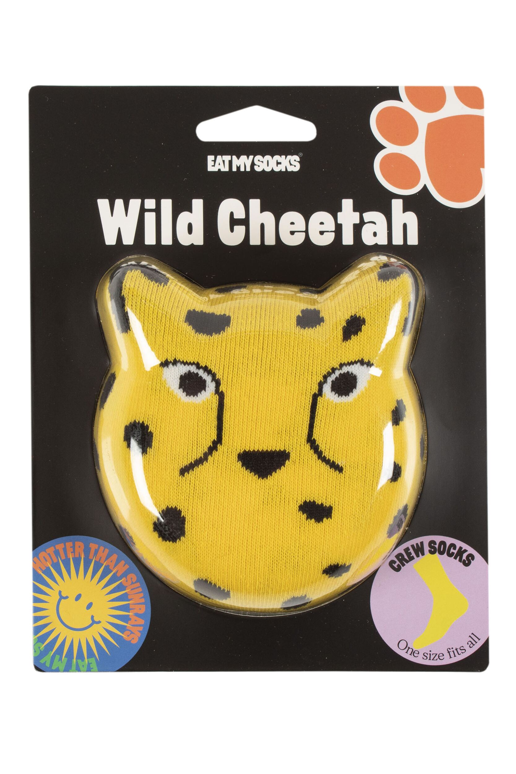 EAT MY SOCKS 1 Pair Wild Cheetah Cotton Socks Cheetah One Size