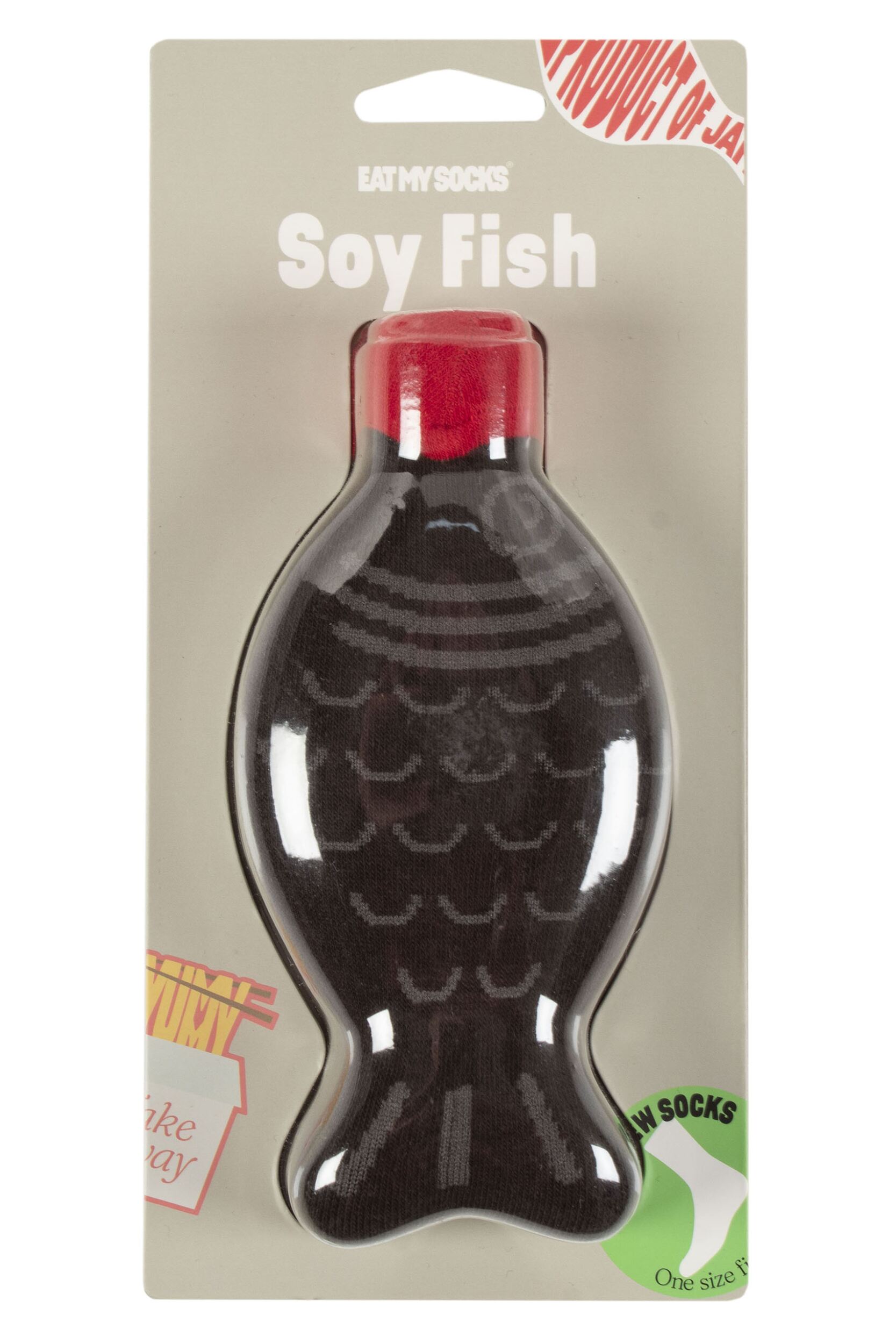 EAT MY SOCKS 1 Pair Soy Sauce Fish Cotton Socks Soy Sauce One Size