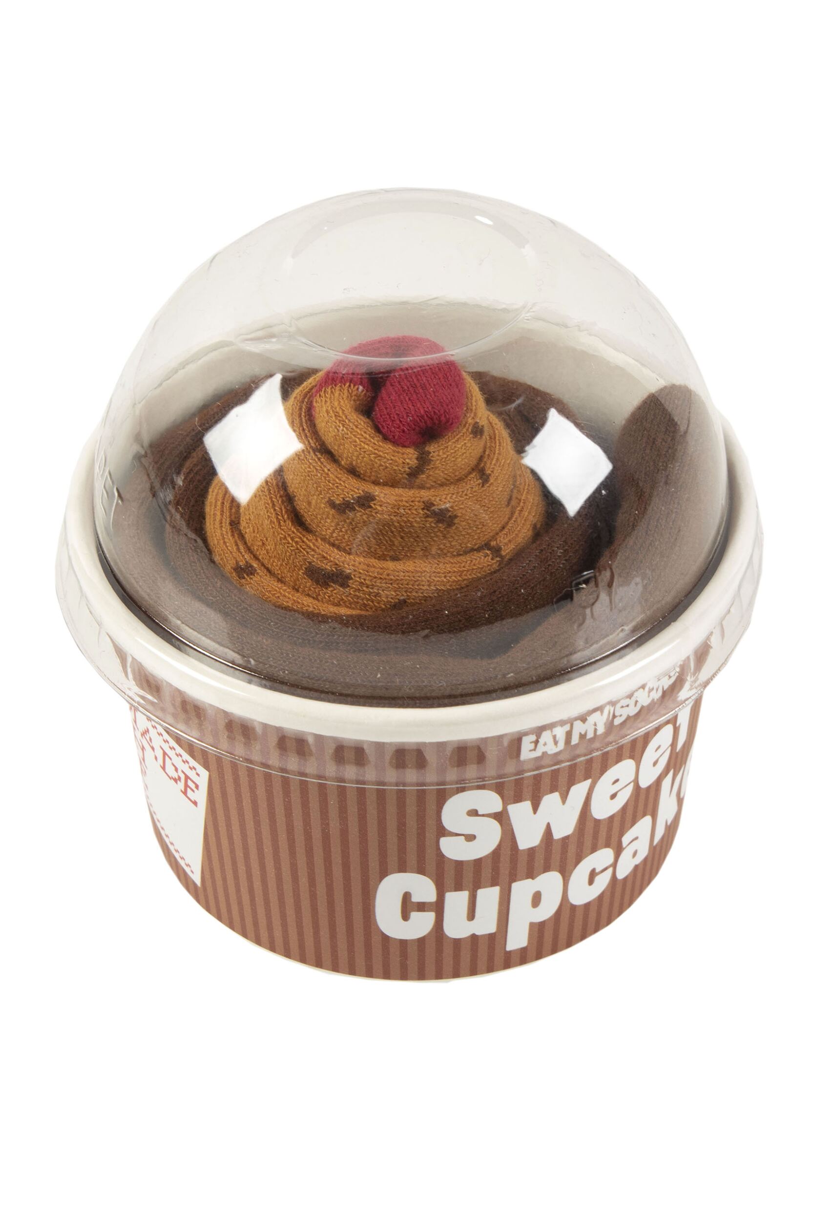 EAT MY SOCKS 1 Pair Sweet Cupcake Cotton Socks Chocolate One Size