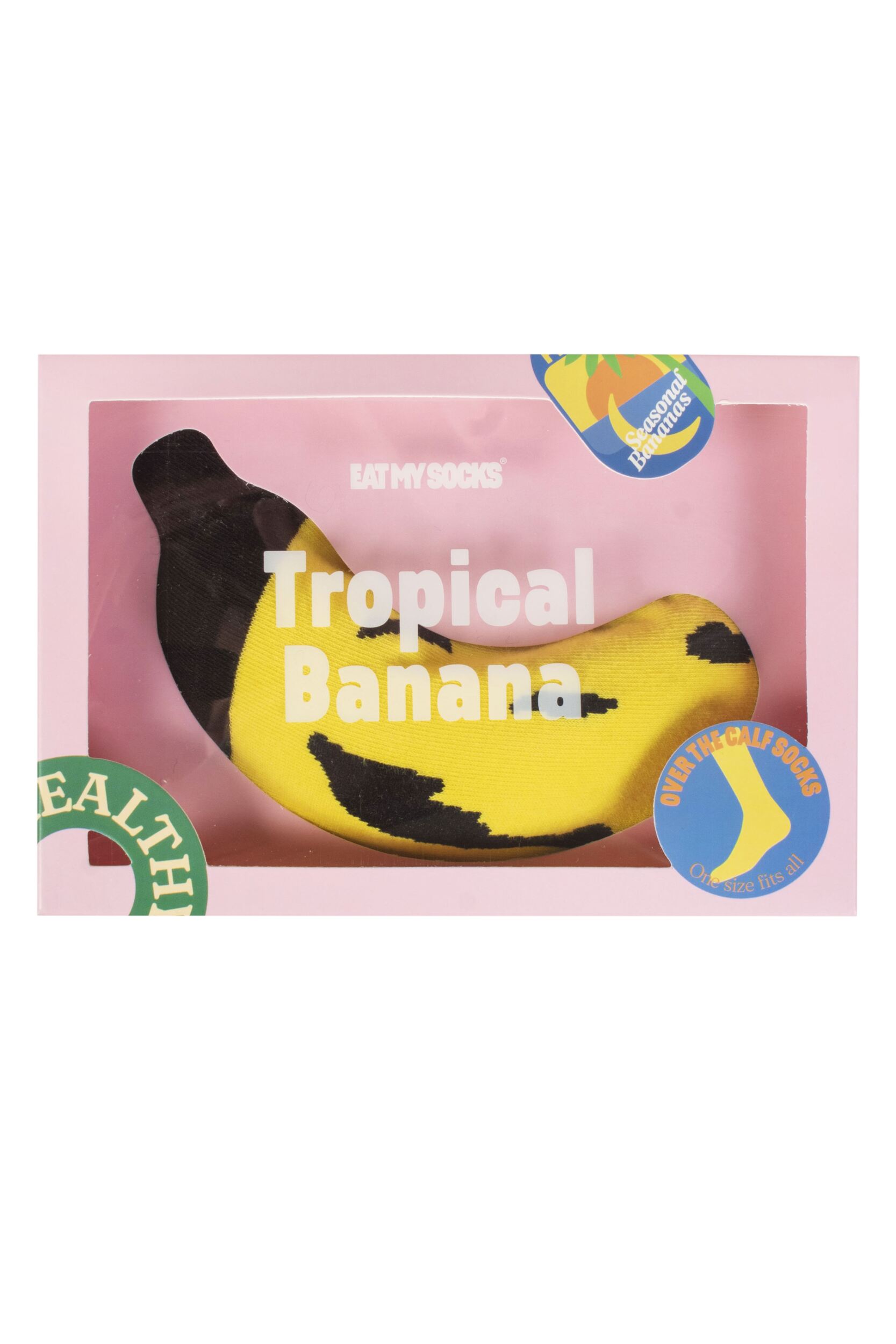 EAT MY SOCKS 1 Pair Tropical Banana Cotton Socks Banana One Size
