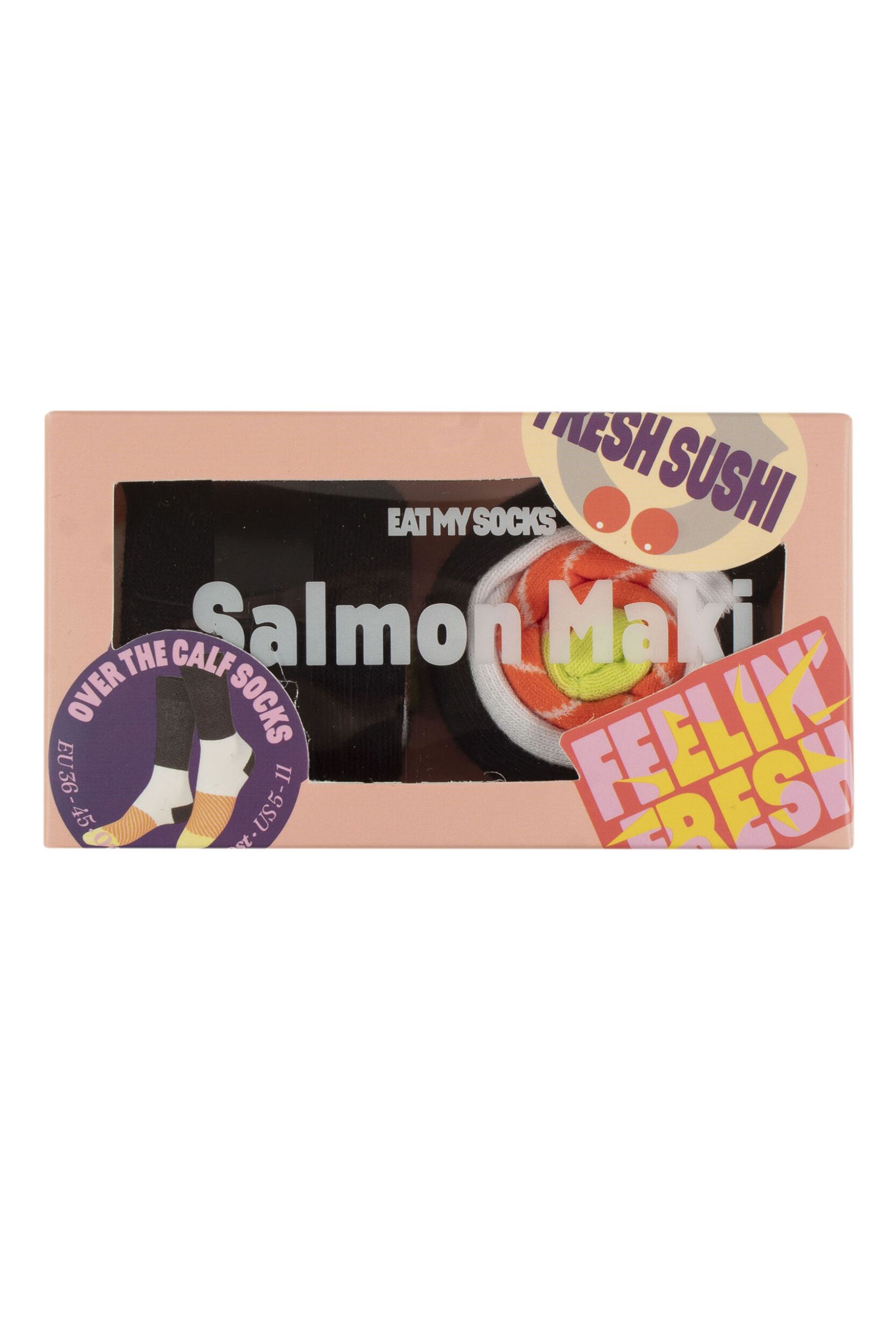 EAT MY SOCKS 1 Pair Sushi Rolls Cotton Socks Salmon Maki One Size