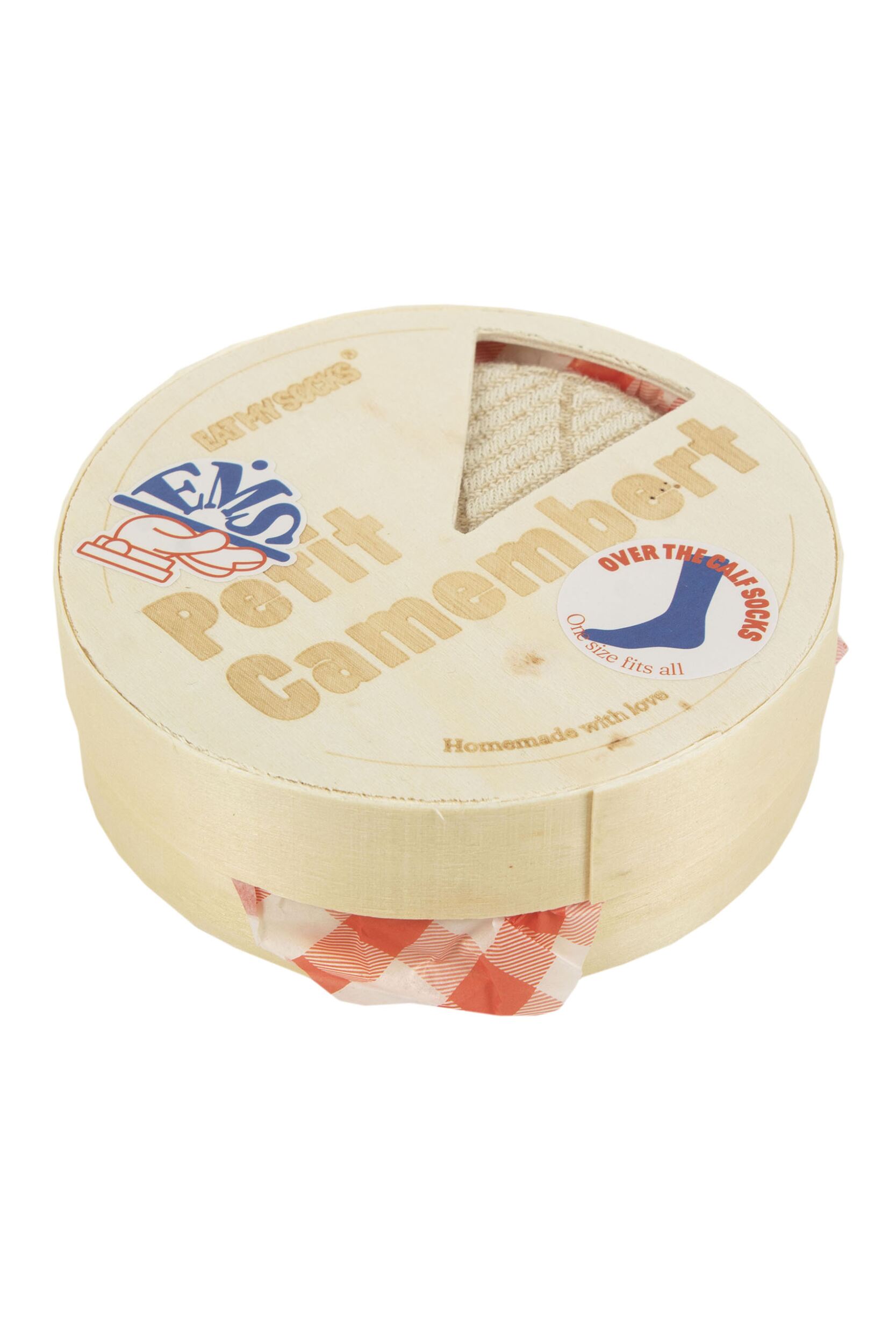 EAT MY SOCKS 1 Pair Cheese Board Cotton Socks Camembert One Size