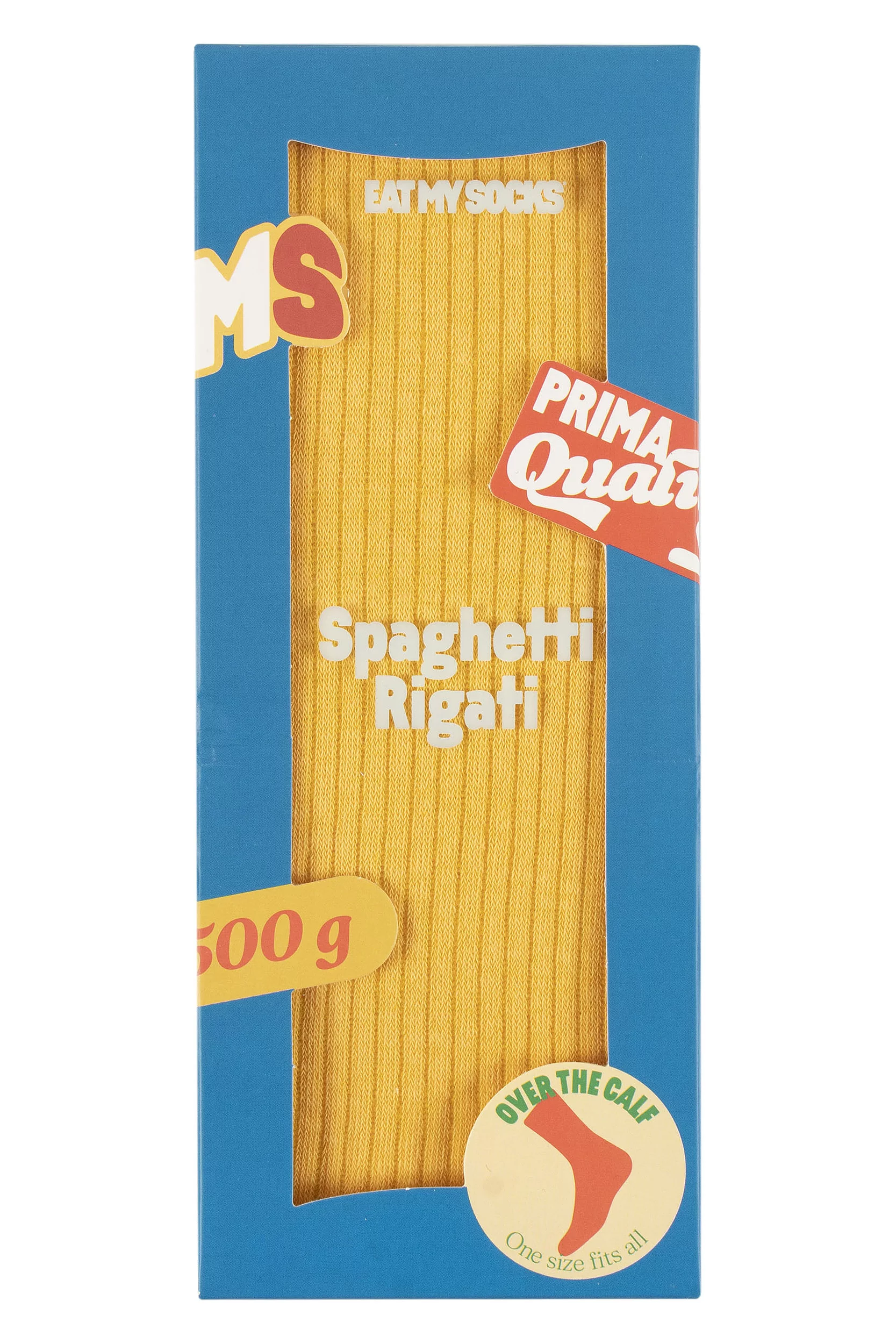 EAT MY SOCKS 1 Pair Spaghetti Rigati Cotton Socks Spaghetti