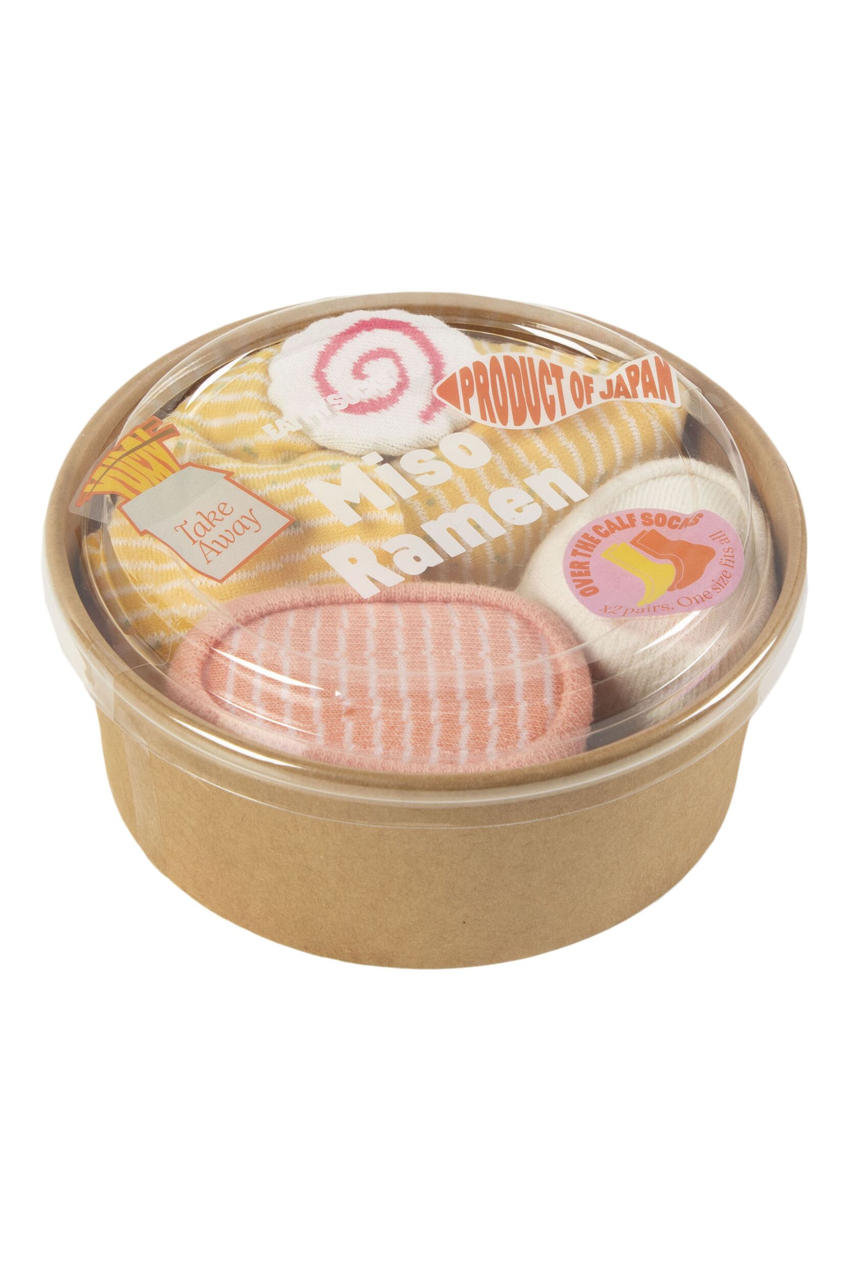 EAT MY SOCKS 2 Pair Miso Ramen Socks Ramen One Size