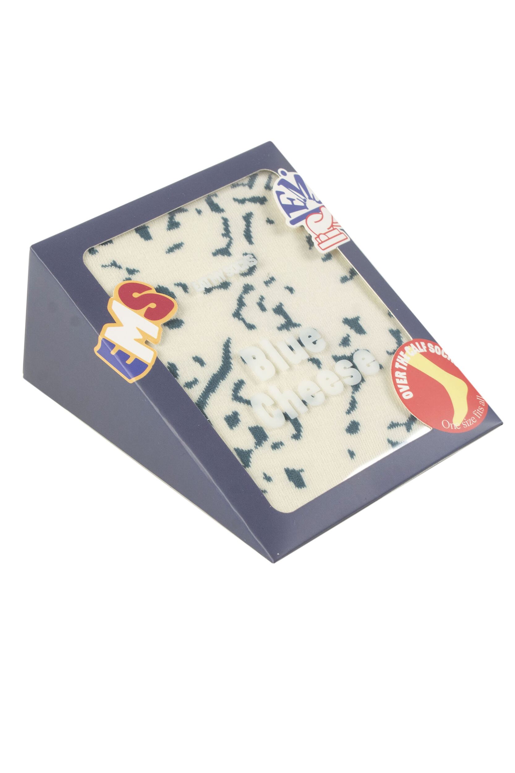 EAT MY SOCKS 1 Pair Cheese Board Cotton Socks Blue Cheese One Size