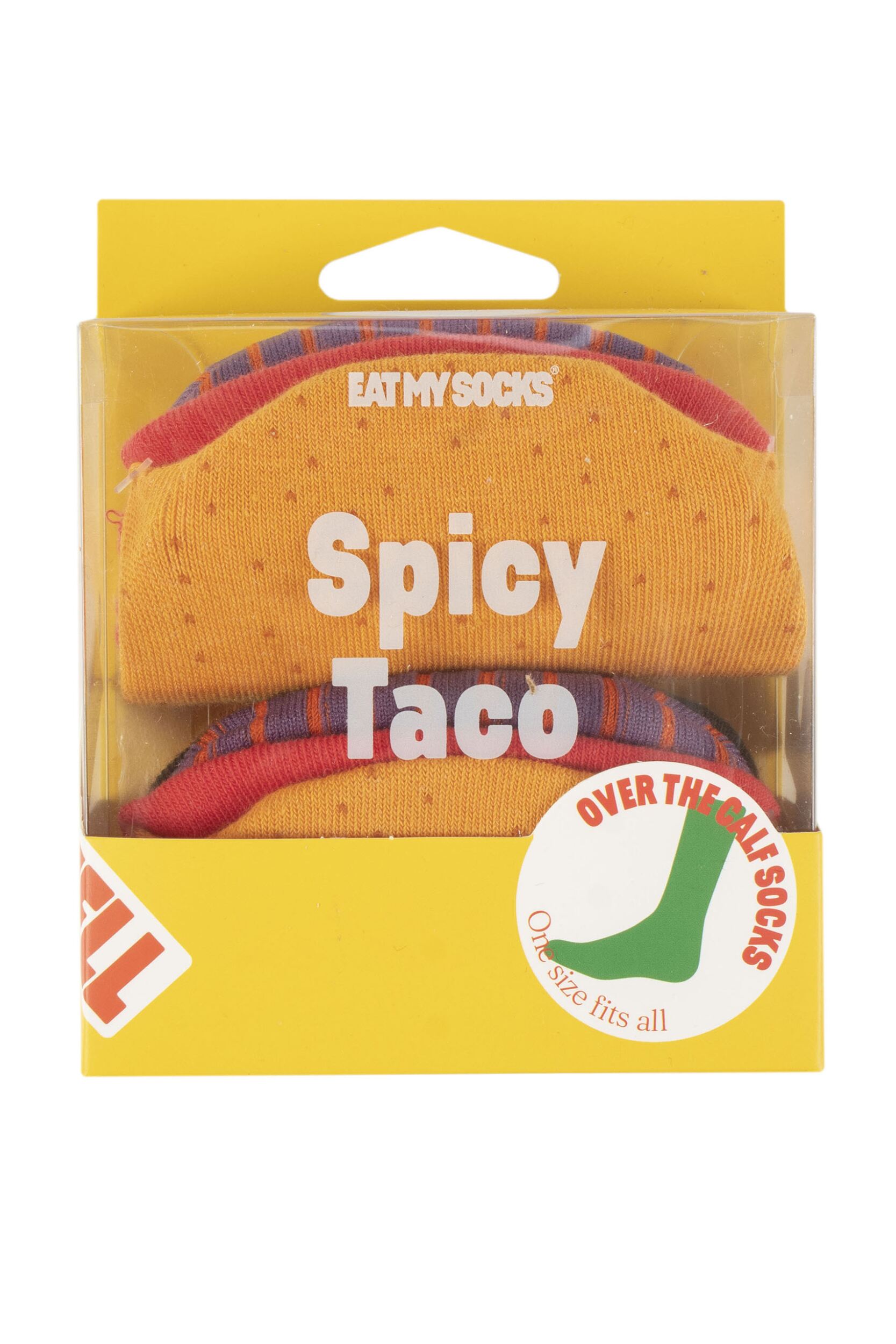 EAT MY SOCKS 1 Pair Spicy Taco Cotton Socks Taco One Size