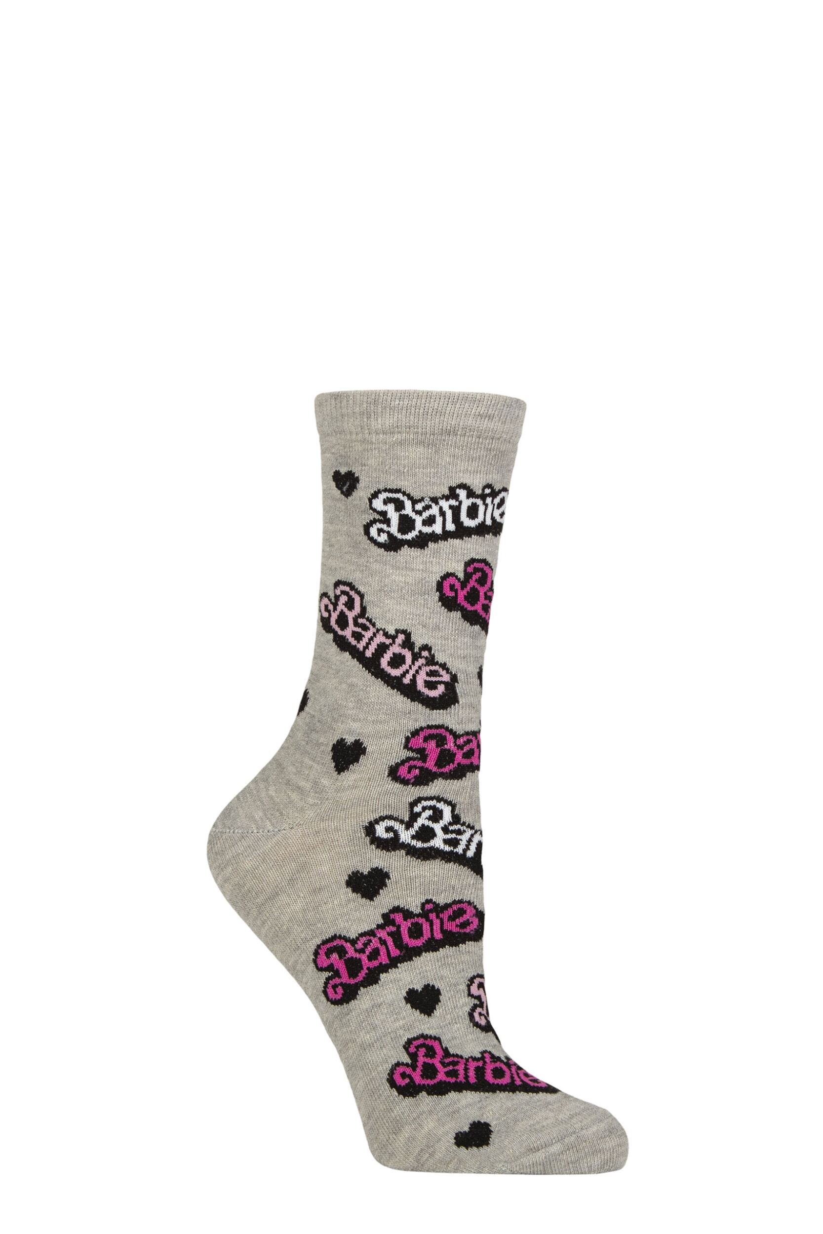 Women's 1 Pair SOCKSHOP Barbie Cotton Socks Multi 4-7 Women's