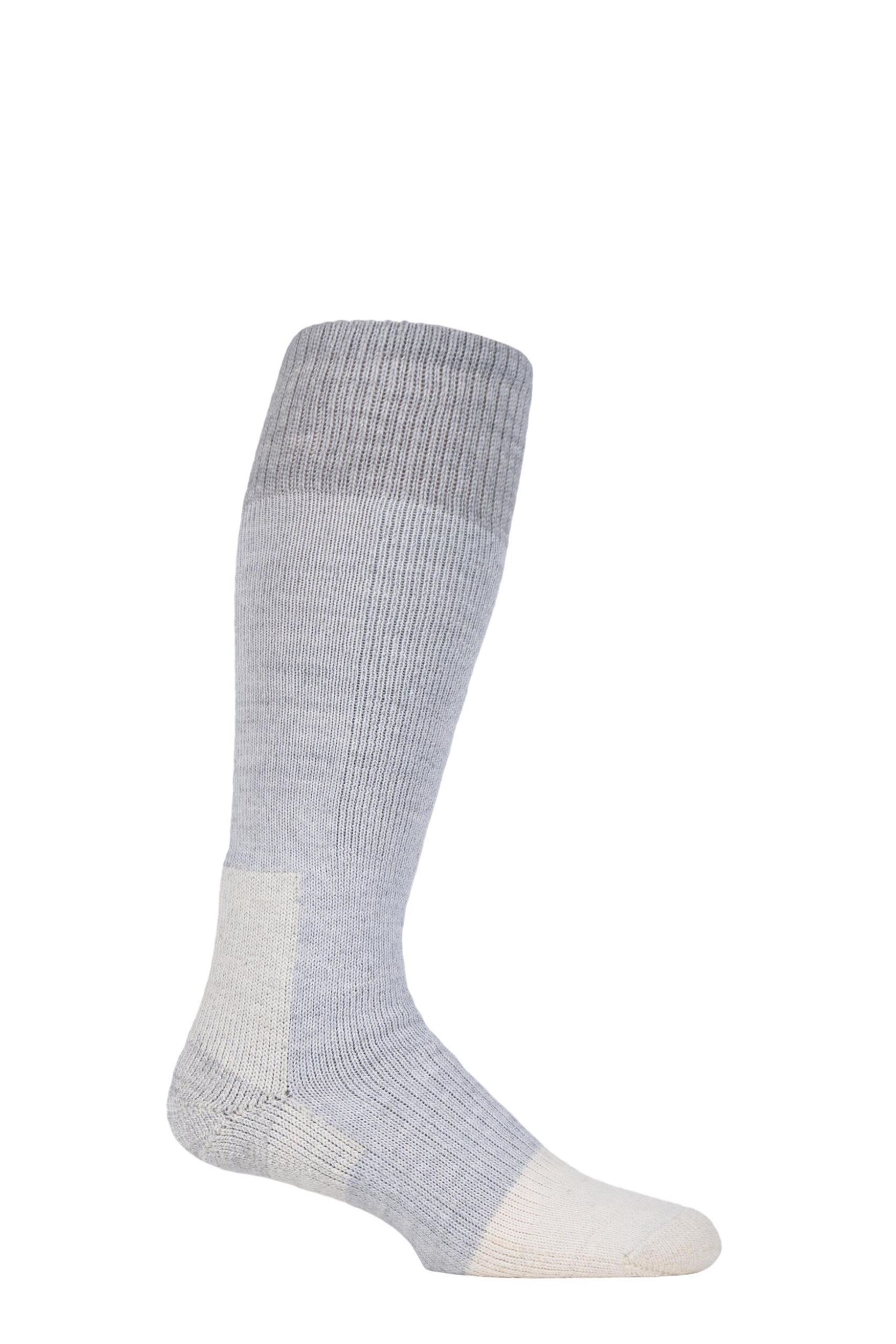 1 Pair Grey Extreme Cold Cushioned Ski Socks Unisex 8.5-12 Mens - Thorlos