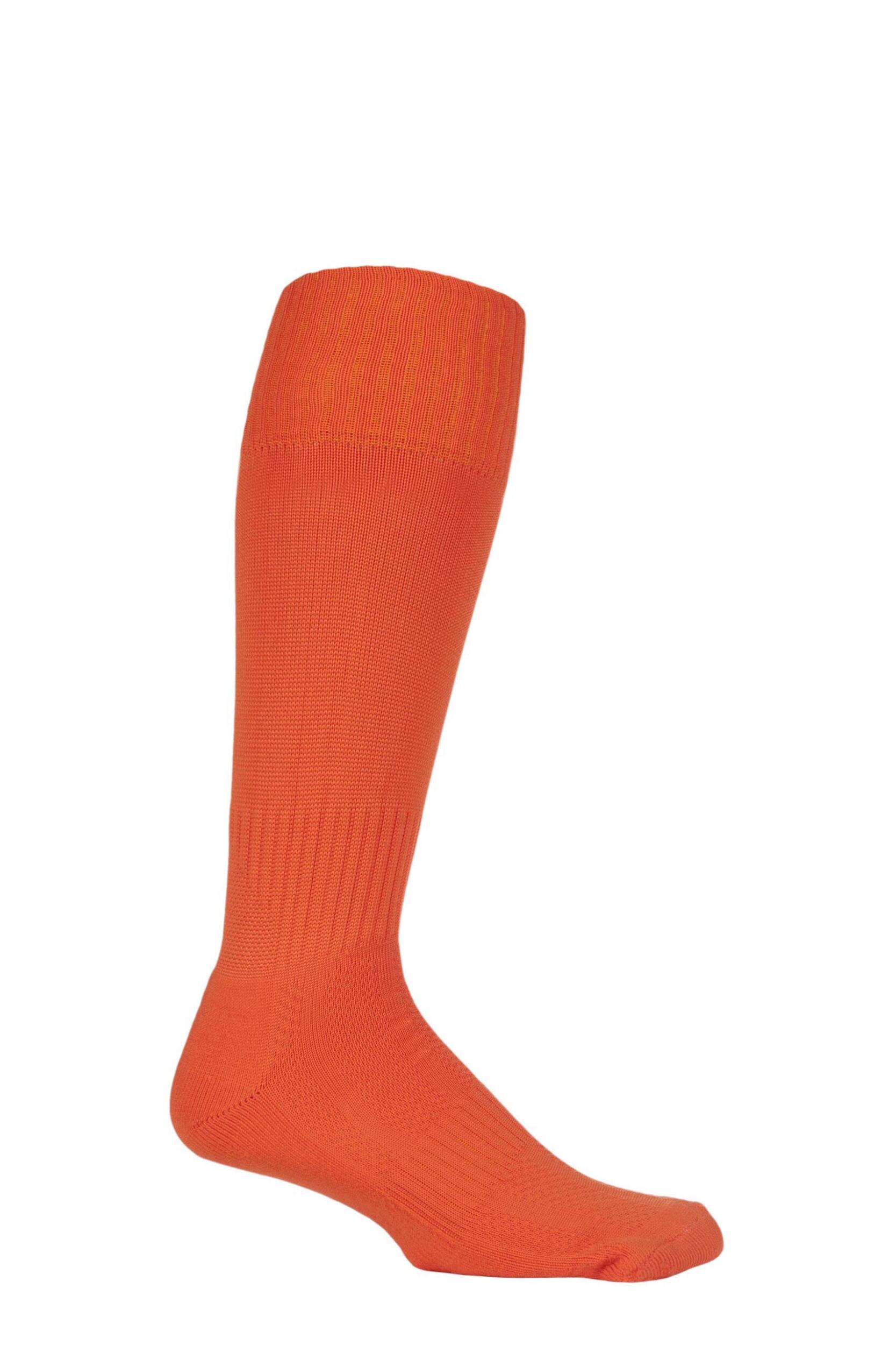 1 Pair Orange of London Made in the UK Plain Football Socks Men's 6-11 Mens - SOCKSHOP of London