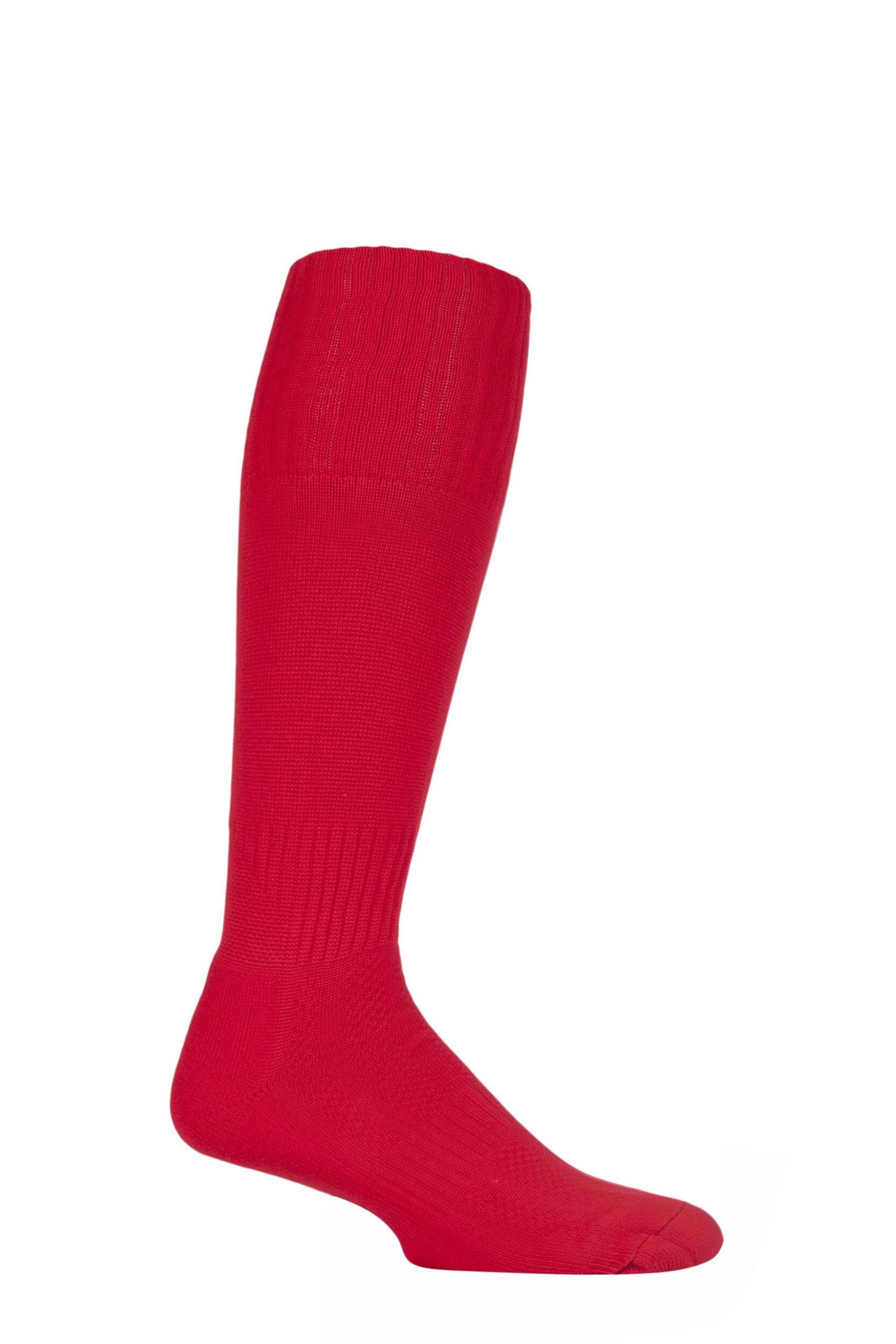 1 Pair Red of London Made in the UK Plain Football Socks Men's 6-11 Mens - SOCKSHOP of London