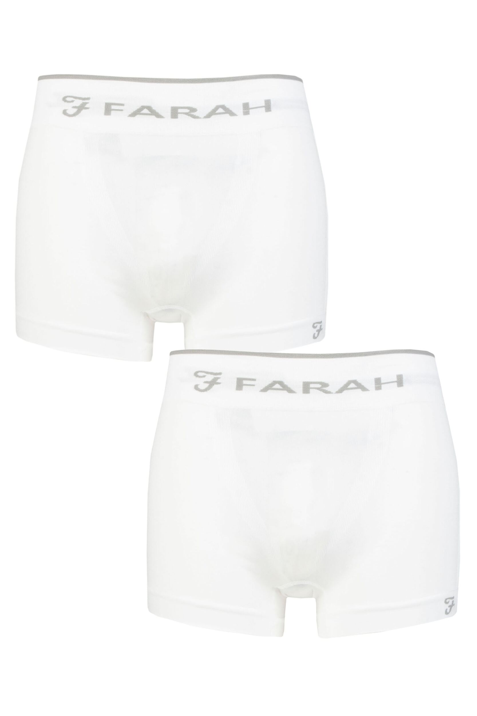 Mens 2 Pack Farah Seamless Trunks White L