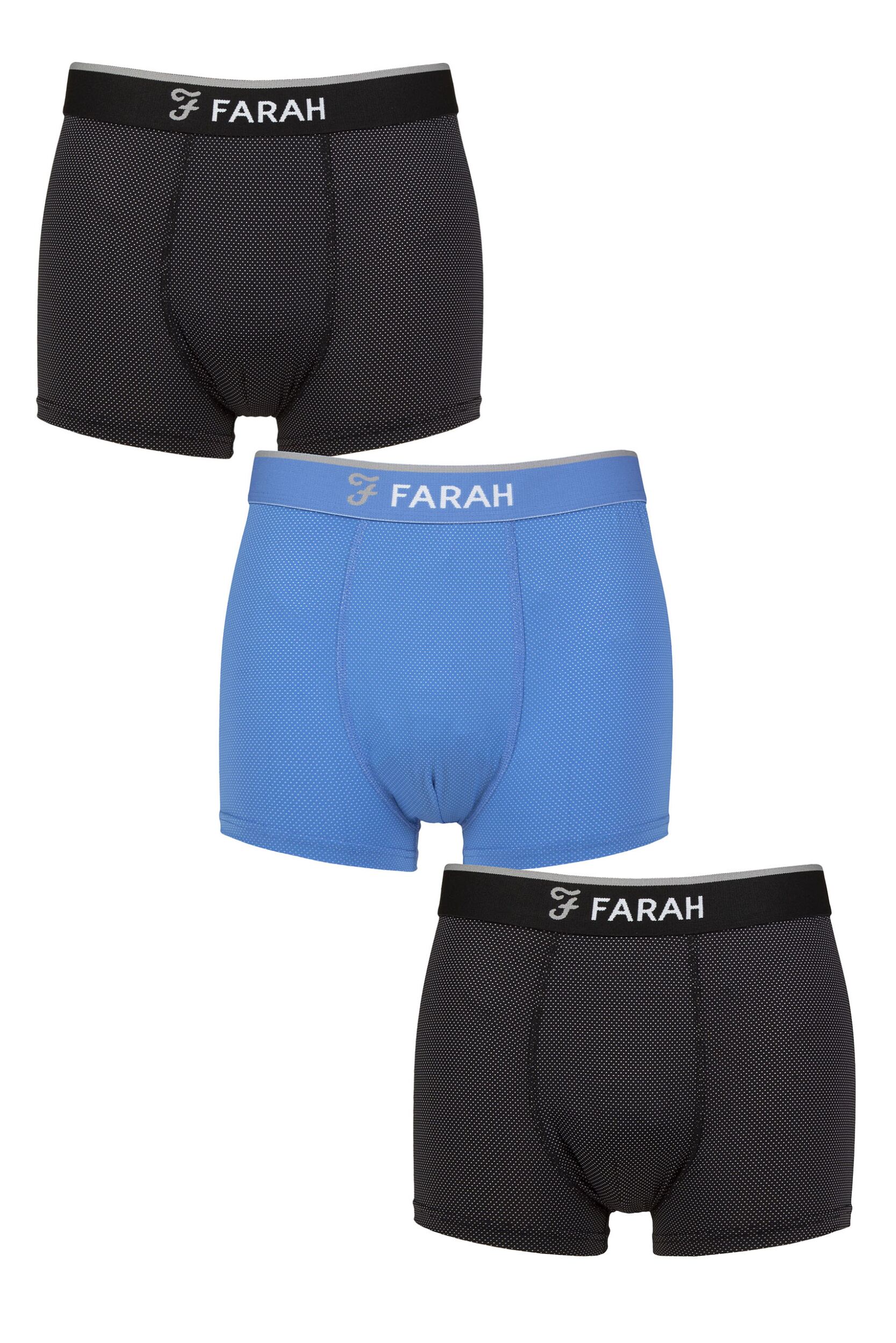 Mens 3 Pack Farah Sports Fitted Trunks Multi S