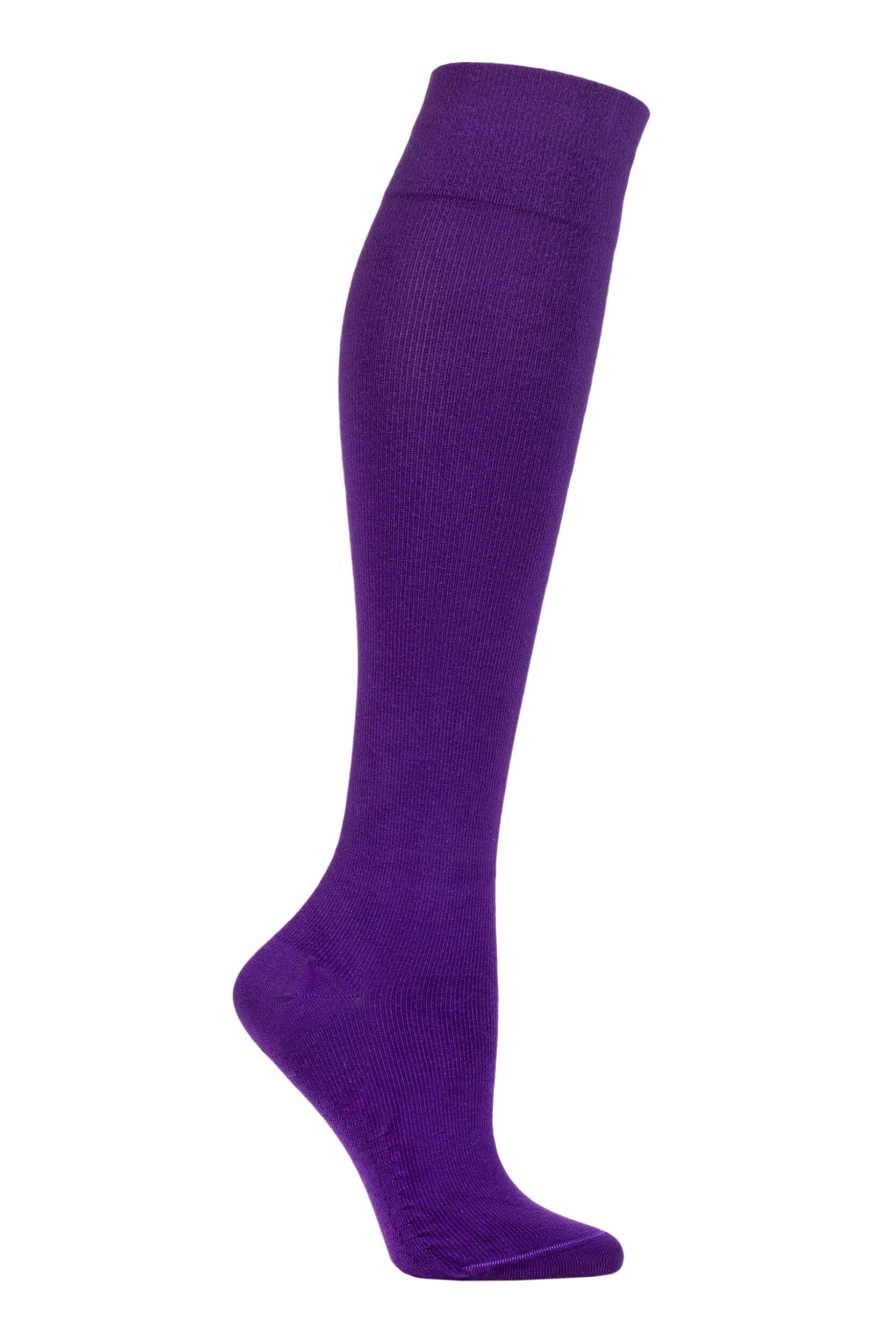 Mens and Women's 1 Pair Atom Milk Compression Massage Socks Purple XL