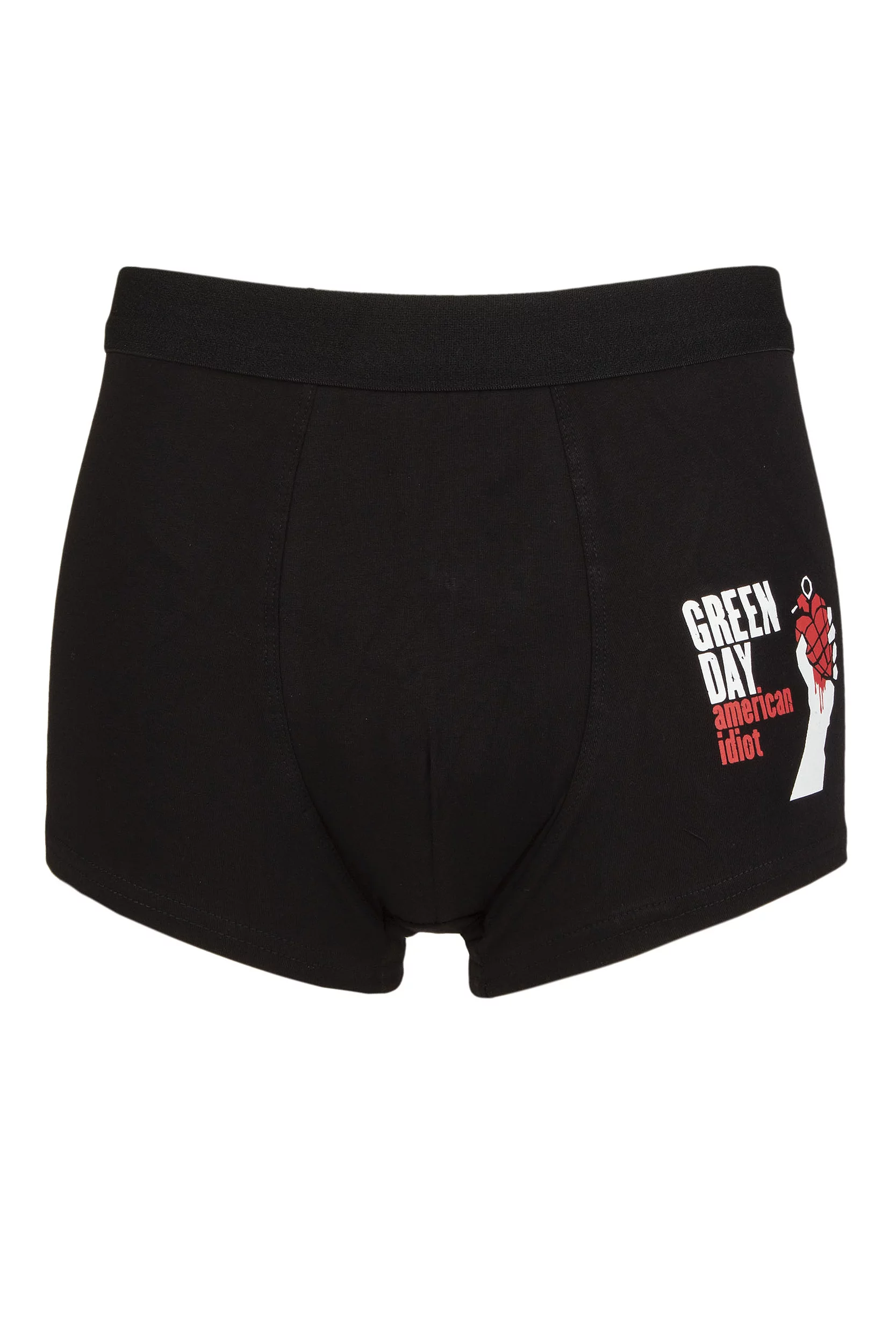 SOCKSHOP Music Collection 1 Pack Green Day Boxer Shorts Black Extra Large