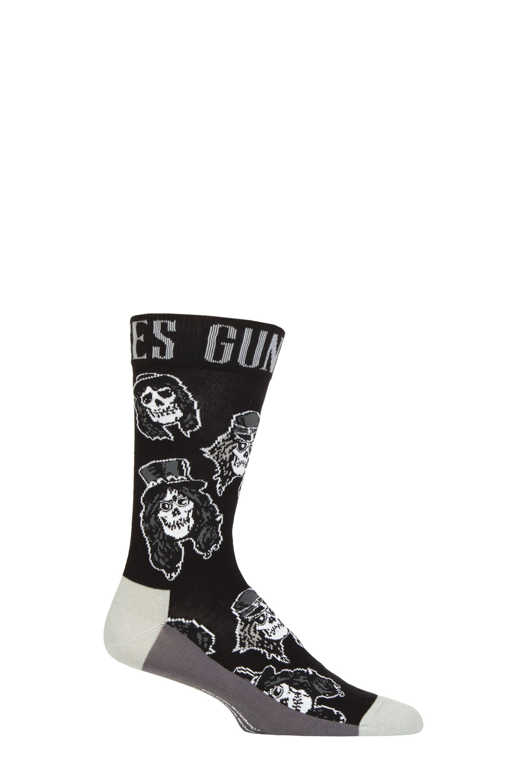 SOCKSHOP Music Collection 1 Pair Guns N' Roses Cotton Socks Skulls One Size
