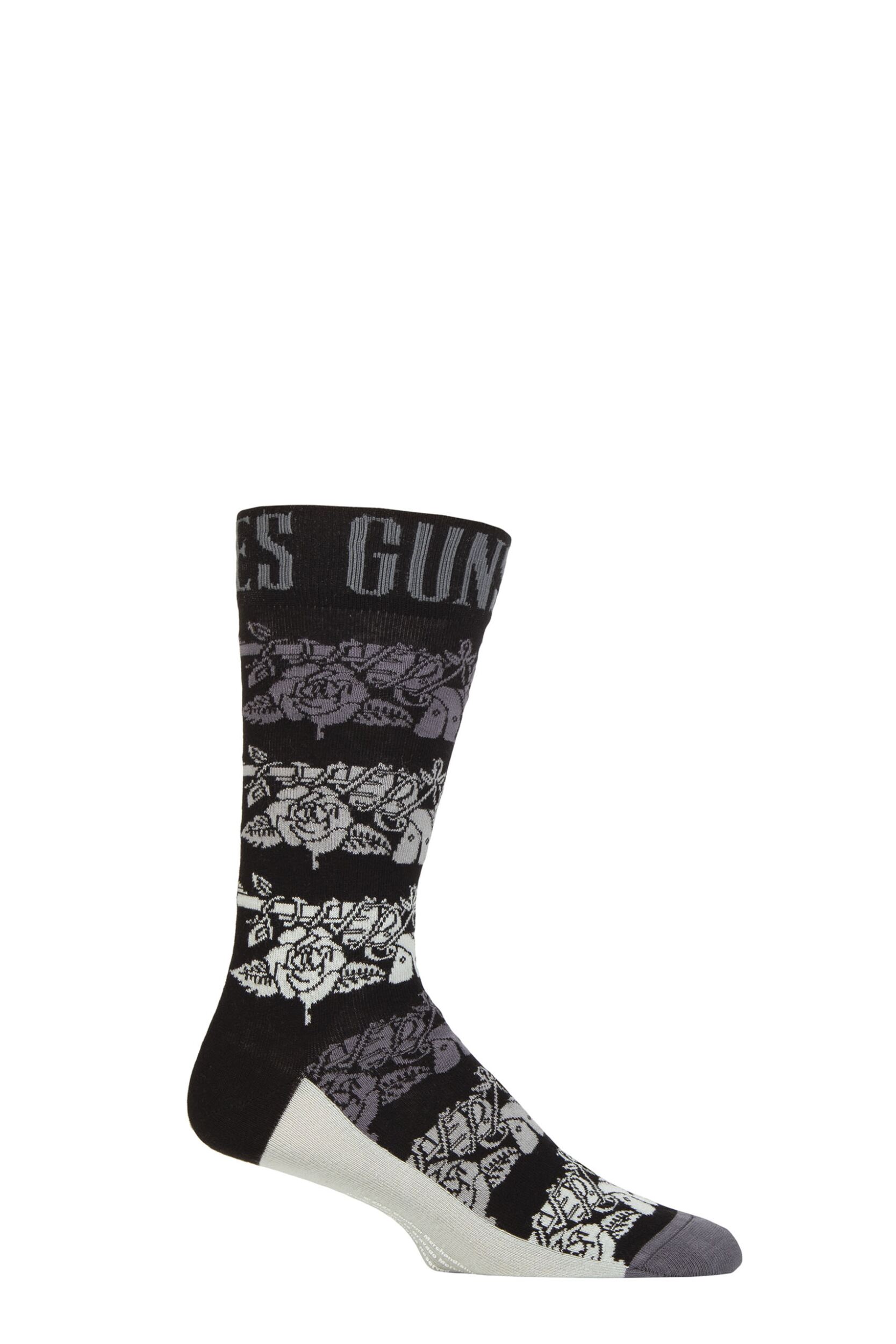 SOCKSHOP Music Collection 1 Pair Guns N' Roses Cotton Socks Pistols One Size