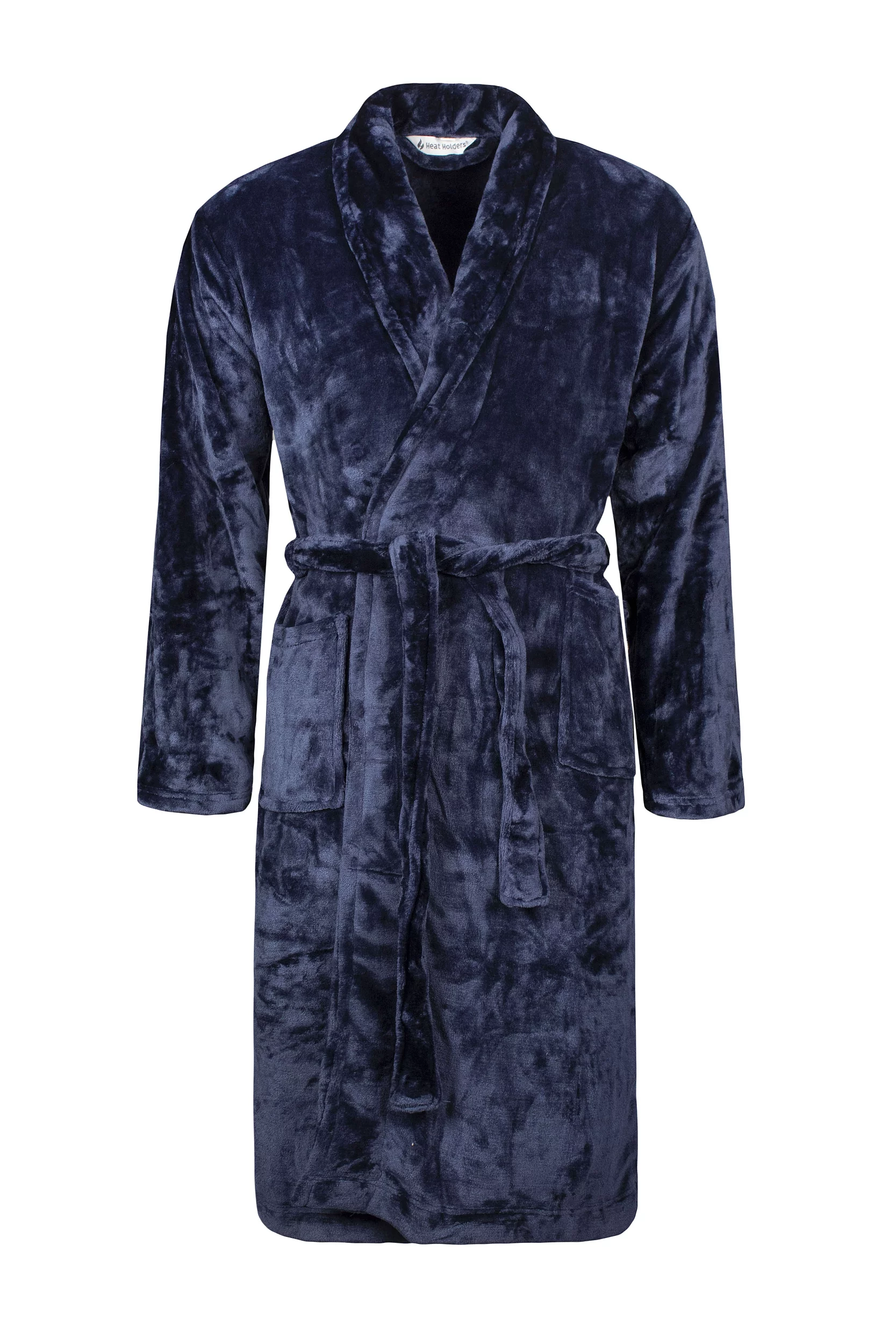 Mens 1 Pack SOCKSHOP Heat Holders Fleece Dressing Gown Navy