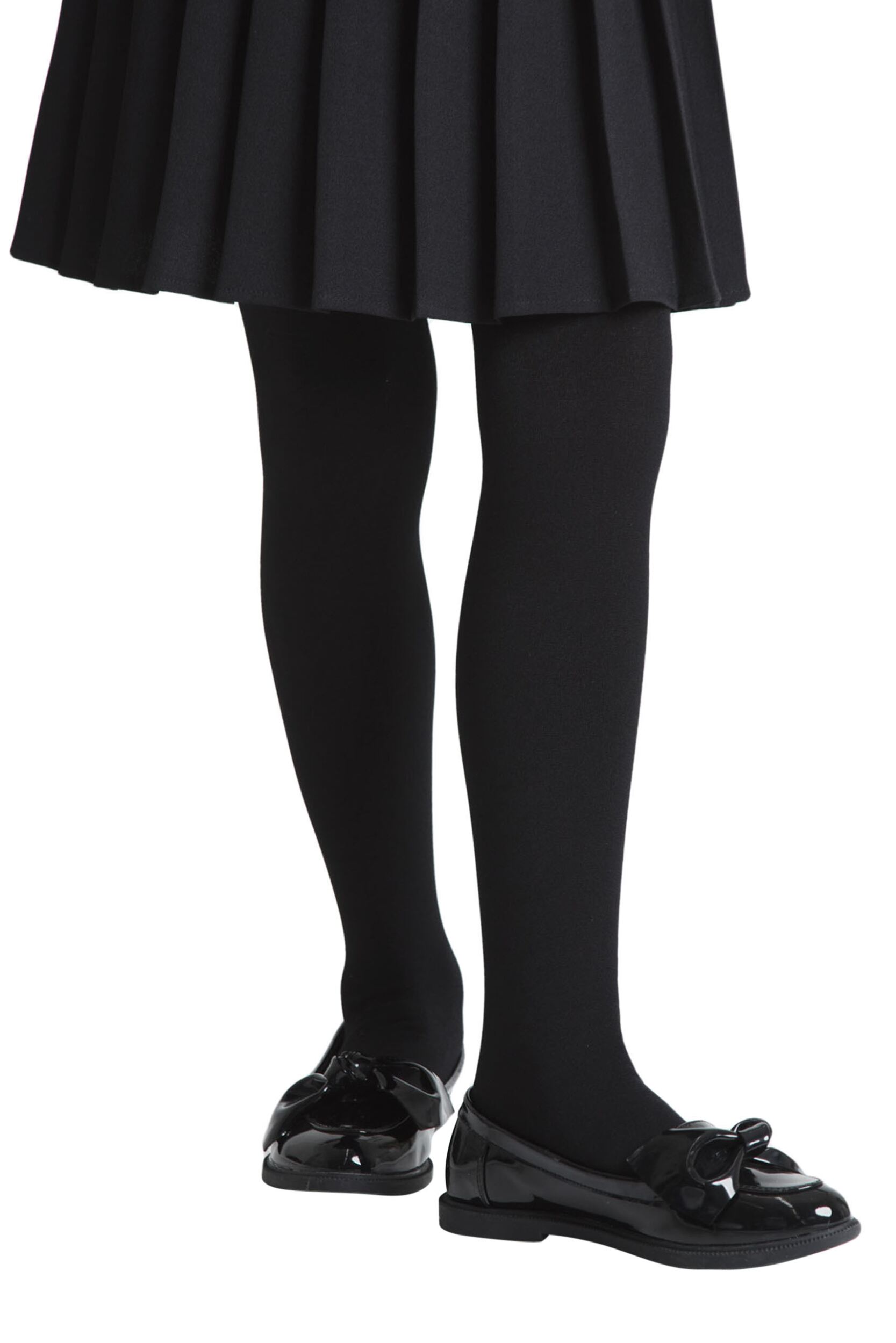 1 Pair Black 0.52 Tog Thermal Tights Girls 9-10 Years - Heat Holders