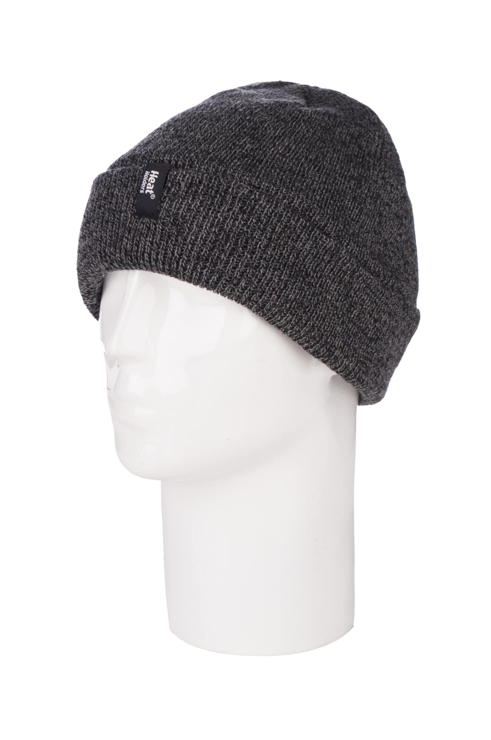 1 Pack Charcoal Turn Over Cuff Thermal Hat Men's One Size - Heat Holders