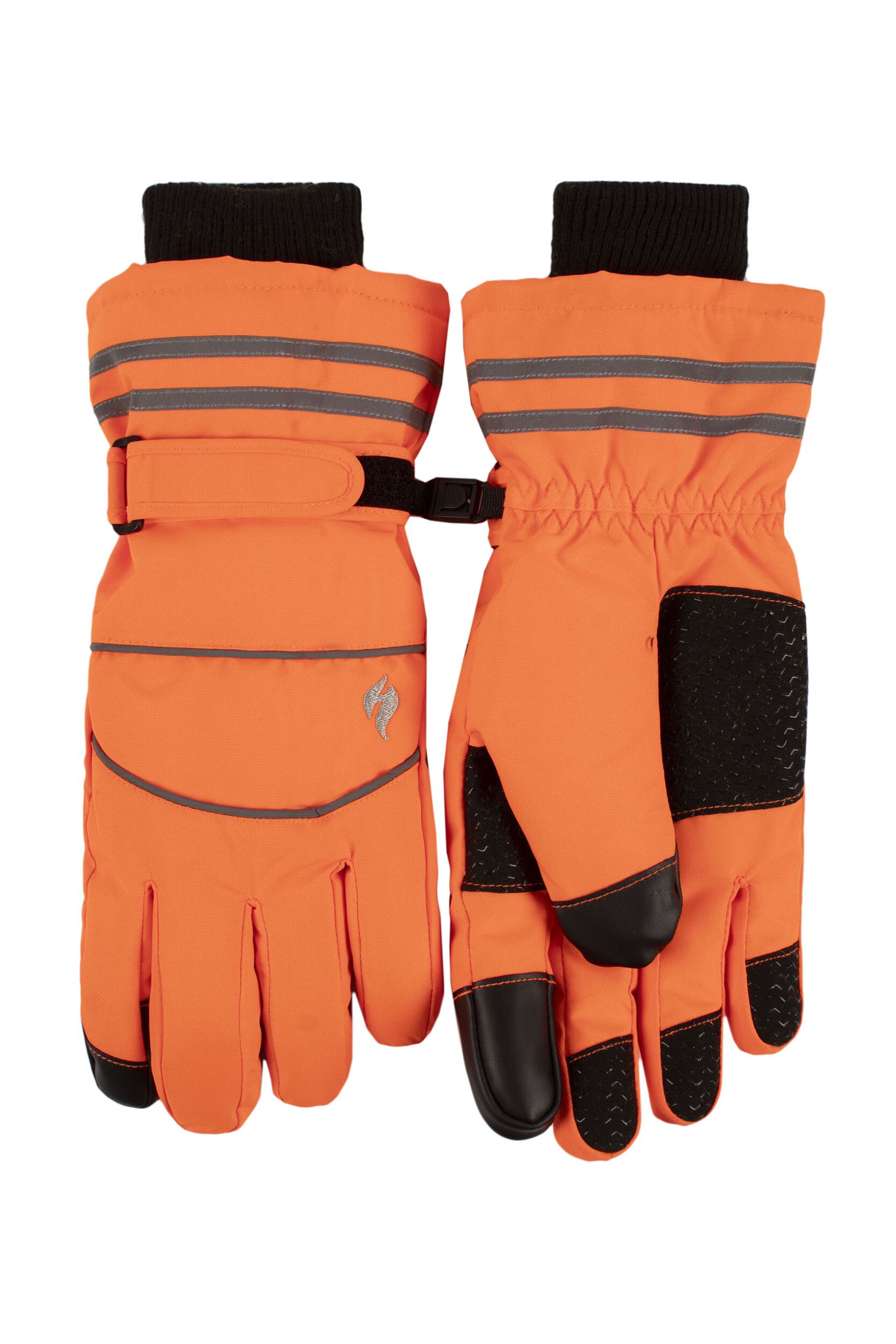 Mens 1 Pair Heat Holders Worxx Patrick Touch Screen Performance Gloves Bright Orange L/XL