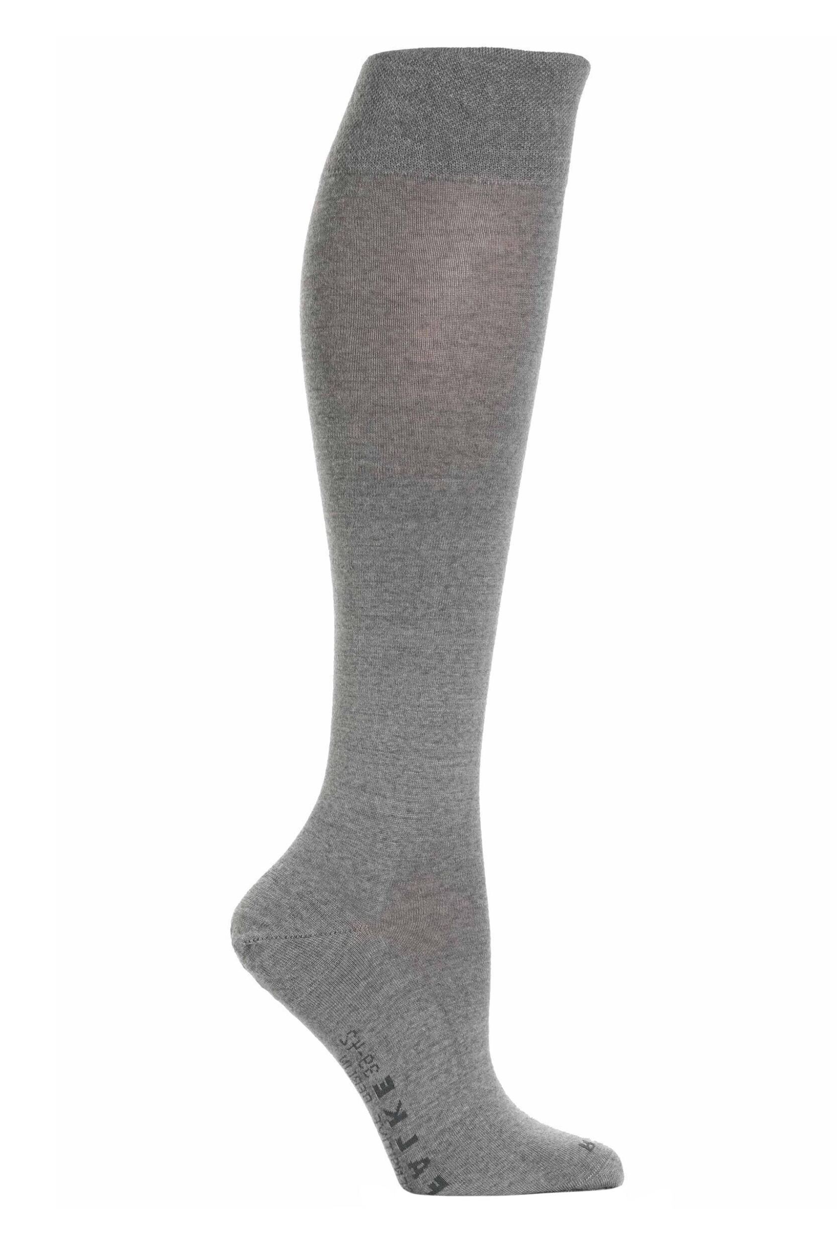 1 Pair Shetland Sensitive Berlin Merino Wool Left And Right Knee High Socks Ladies 2.5-5 Ladies - Falke