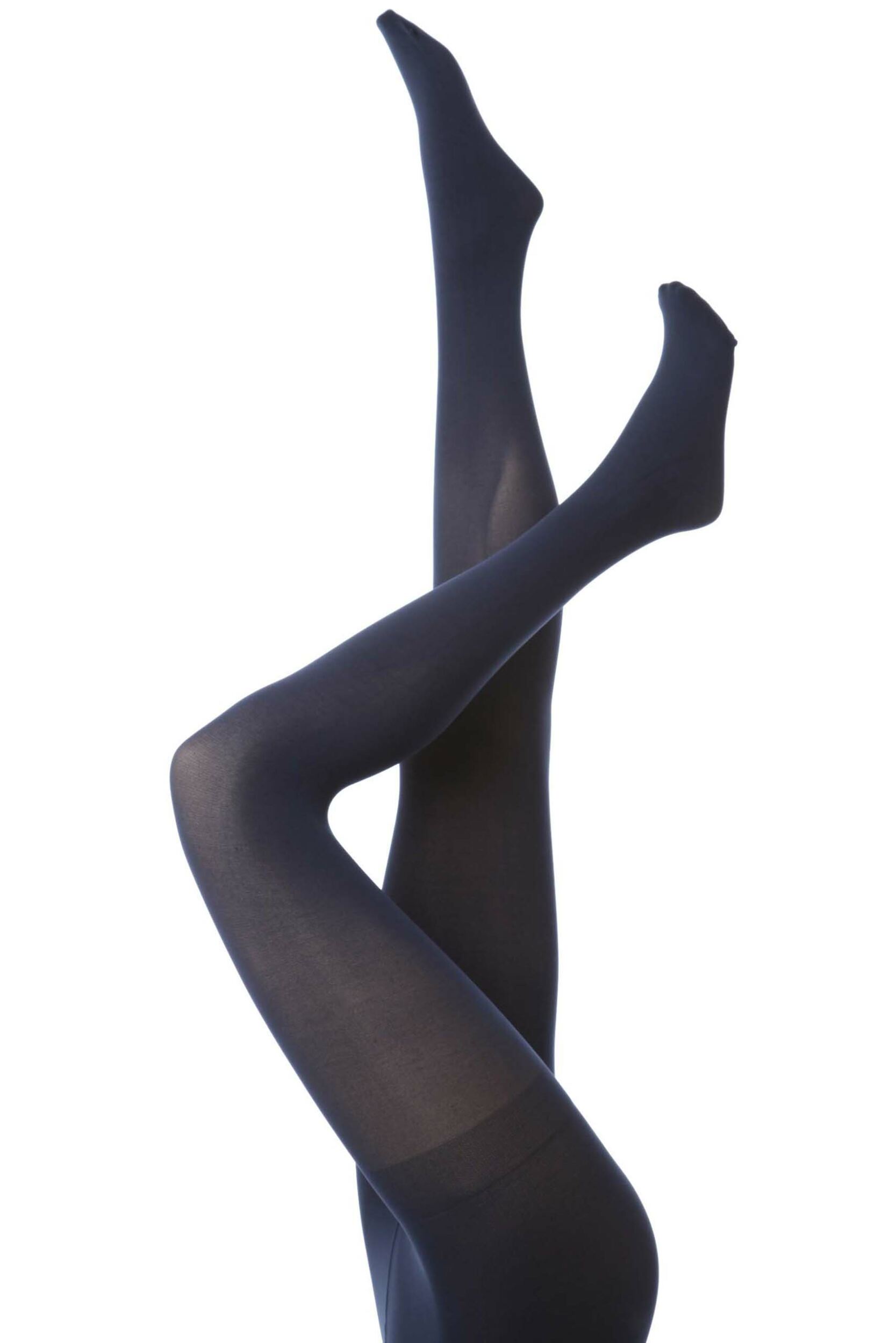 1 pair navy 60 denier opaque tights ladies extra large - charnos