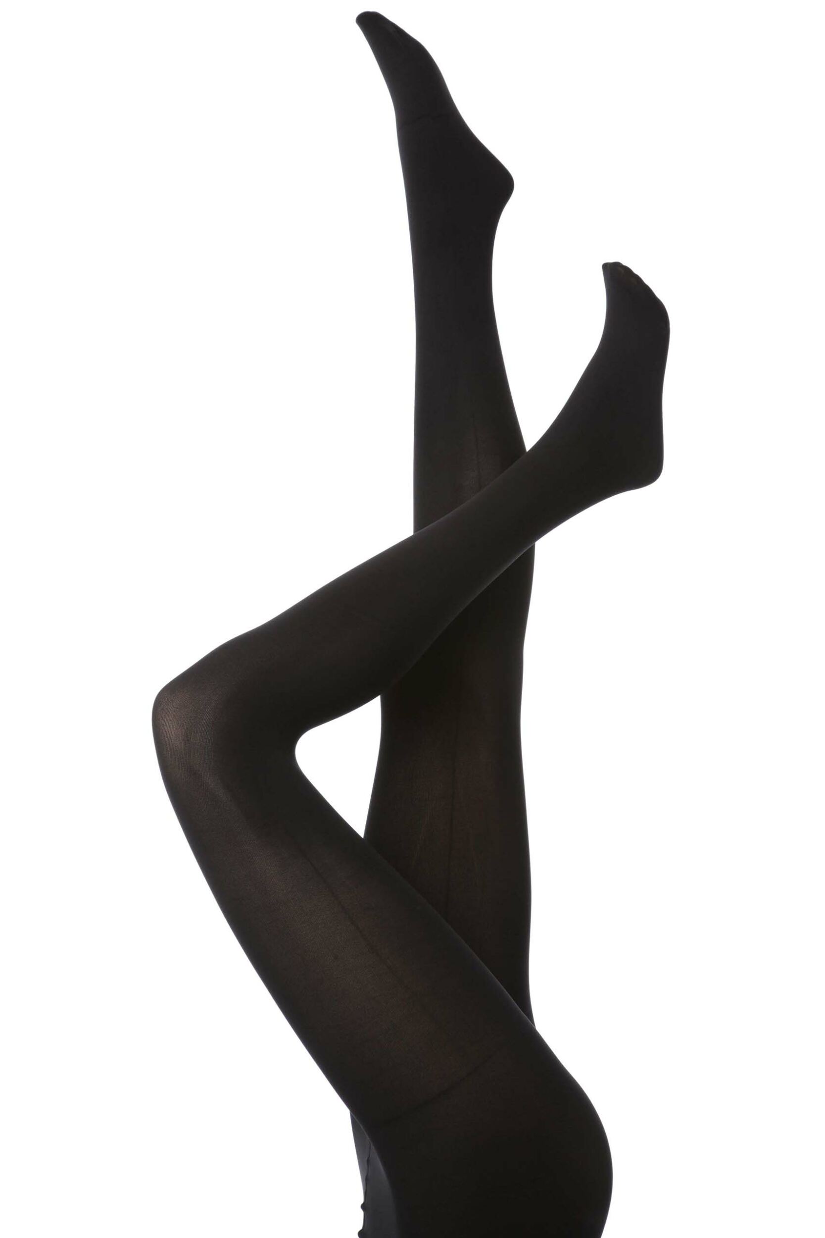 1 Pair Black 100 Denier Opaque Tights Ladies Large - Charnos