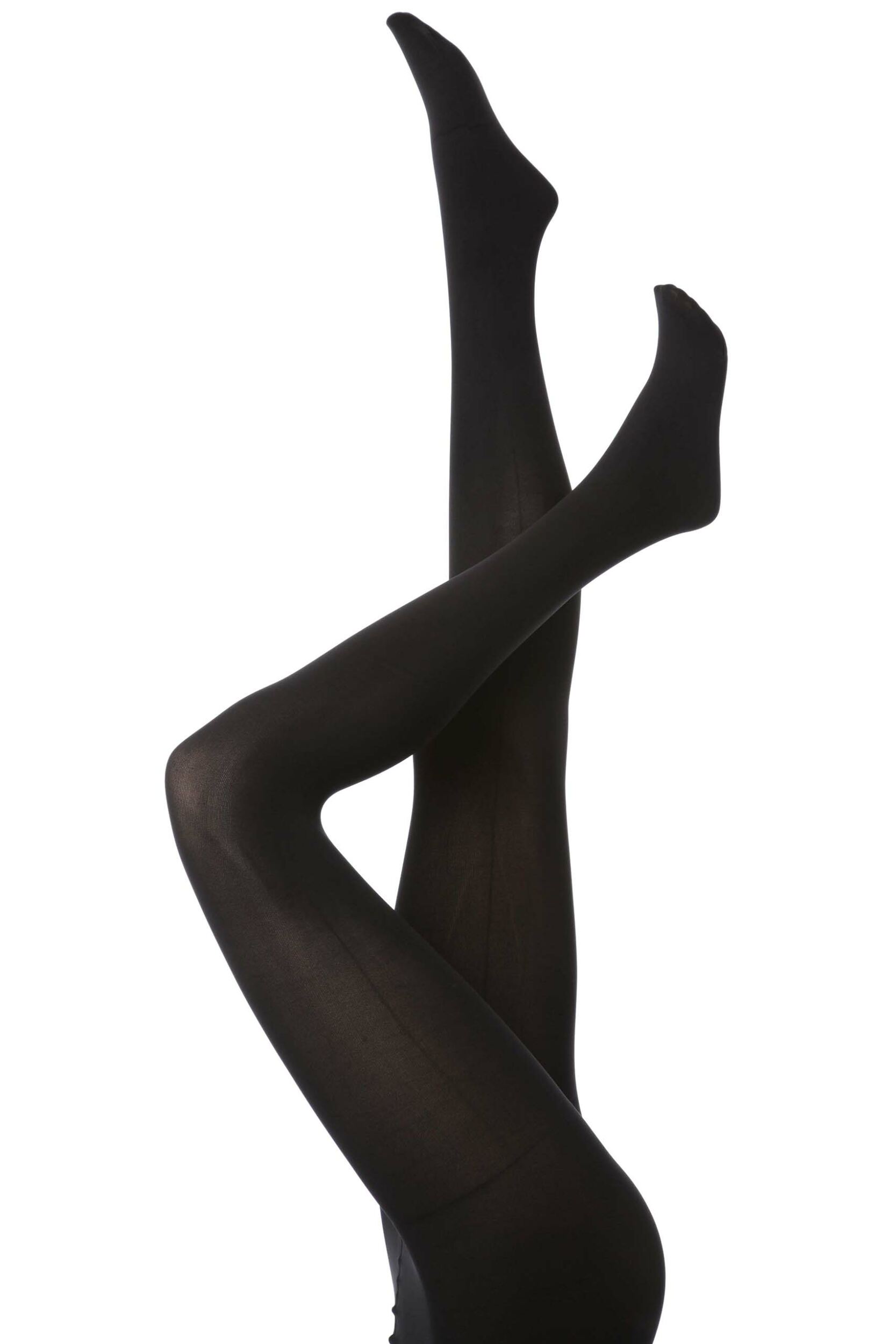1 pair black 100 denier opaque tights ladies extra large - charnos
