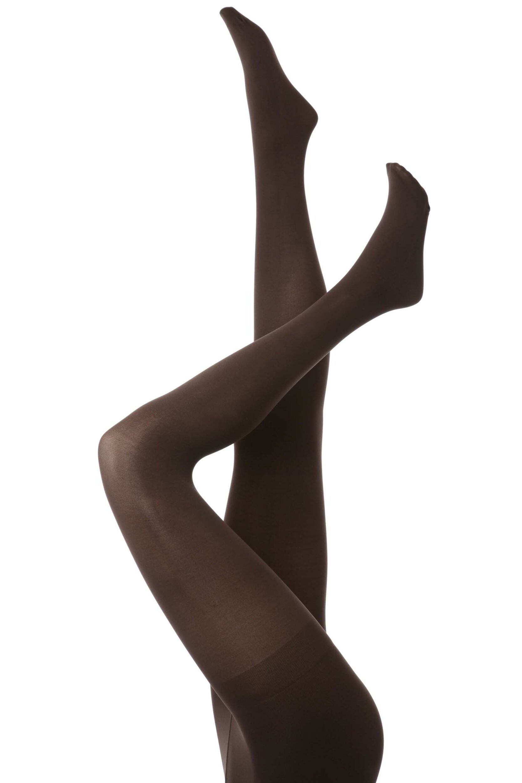 1 Pair Chocolate 60 Denier Opaque Tights Ladies Large - Charnos