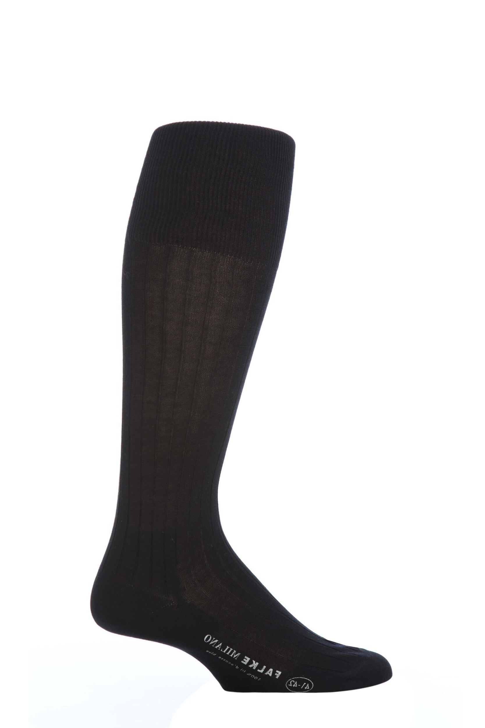 1 Pair Dark Navy Milano 97% Cotton Knee High Socks Men’s 8.5-9.5 Mens – Falke
