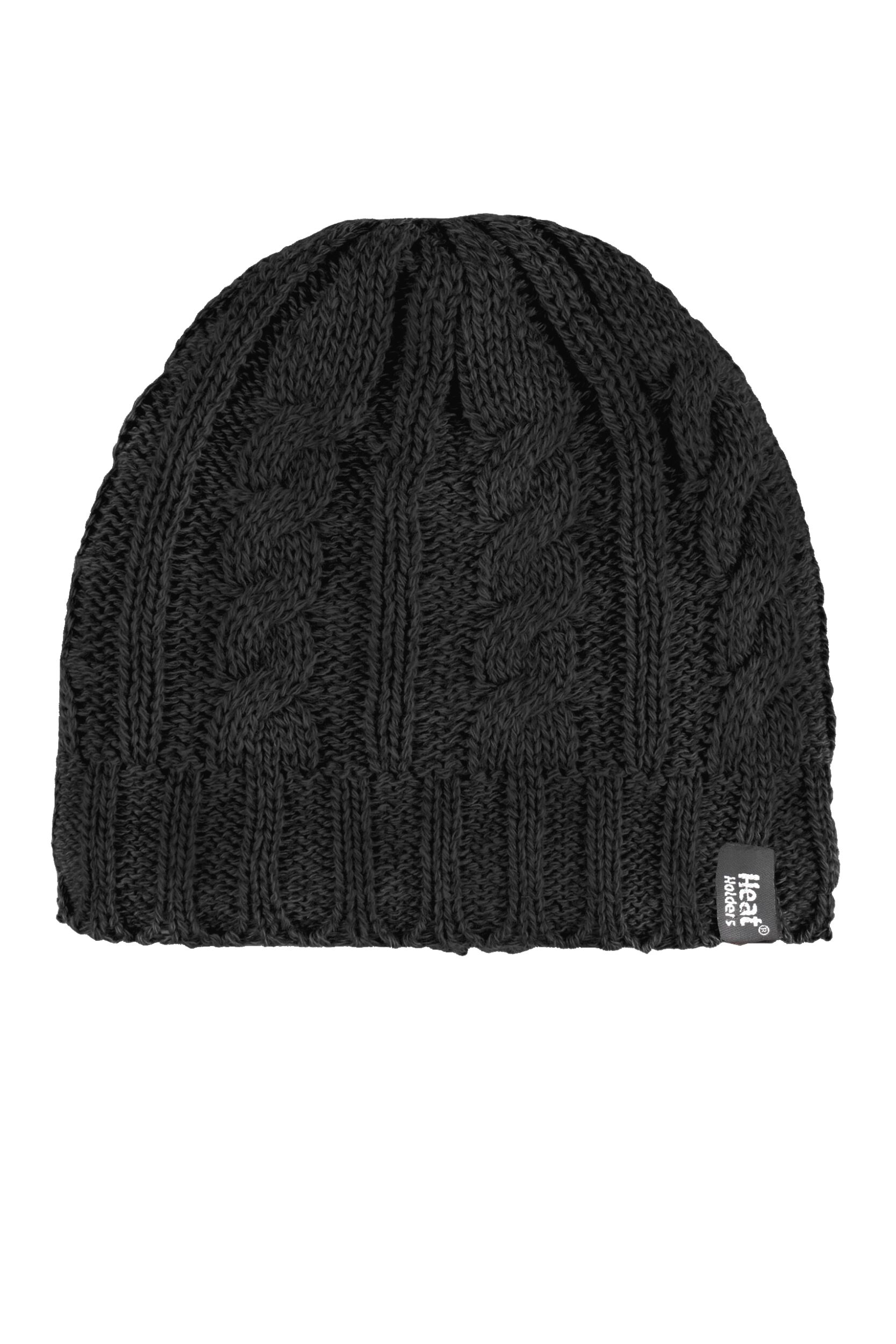 1 Pack Black 4.7 Tog Heatweaver Yarn Hat Ladies One Size - Heat Holders