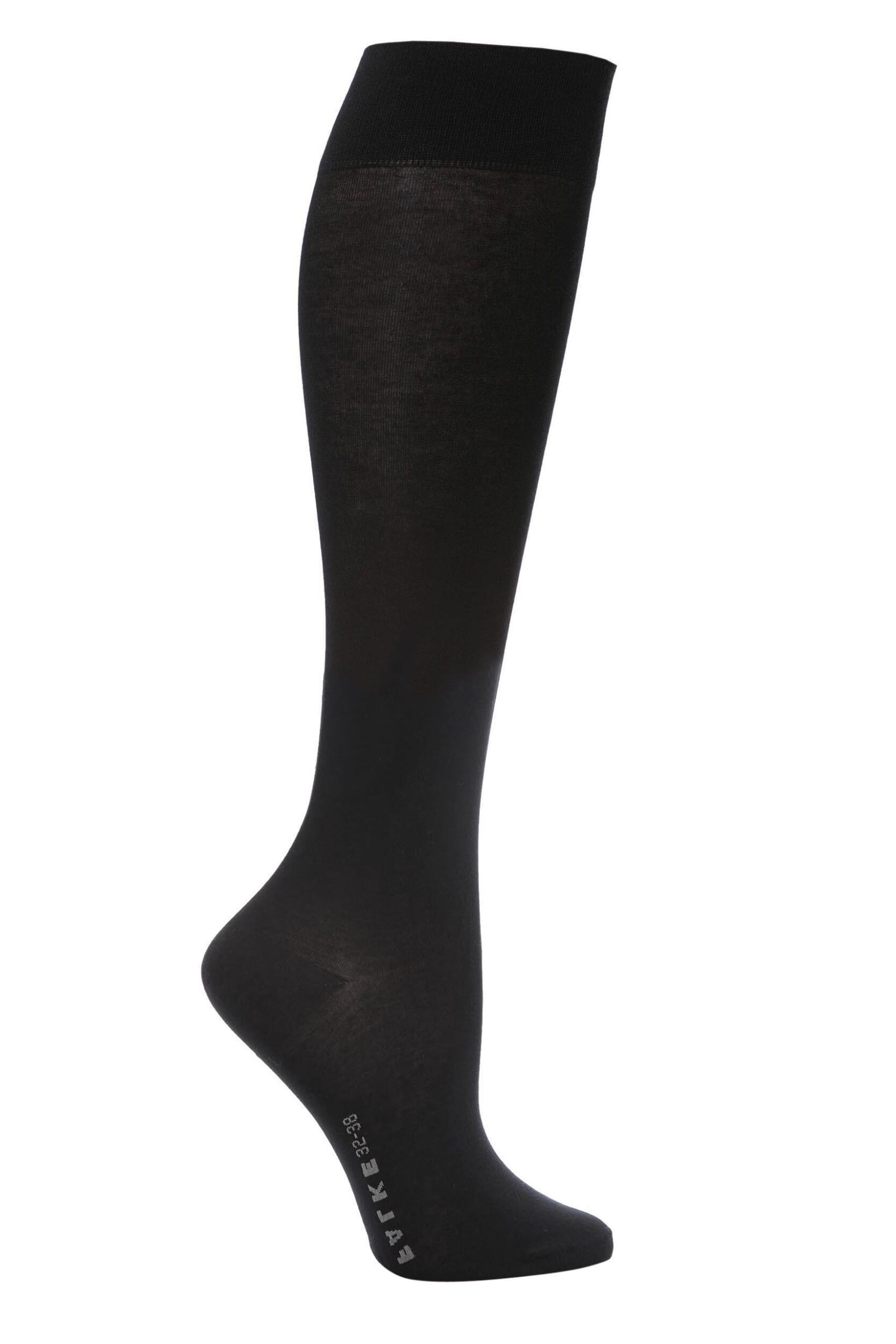 Image of 1 Pair Dark Navy Cotton Touch Knee High Socks Ladies - Falke