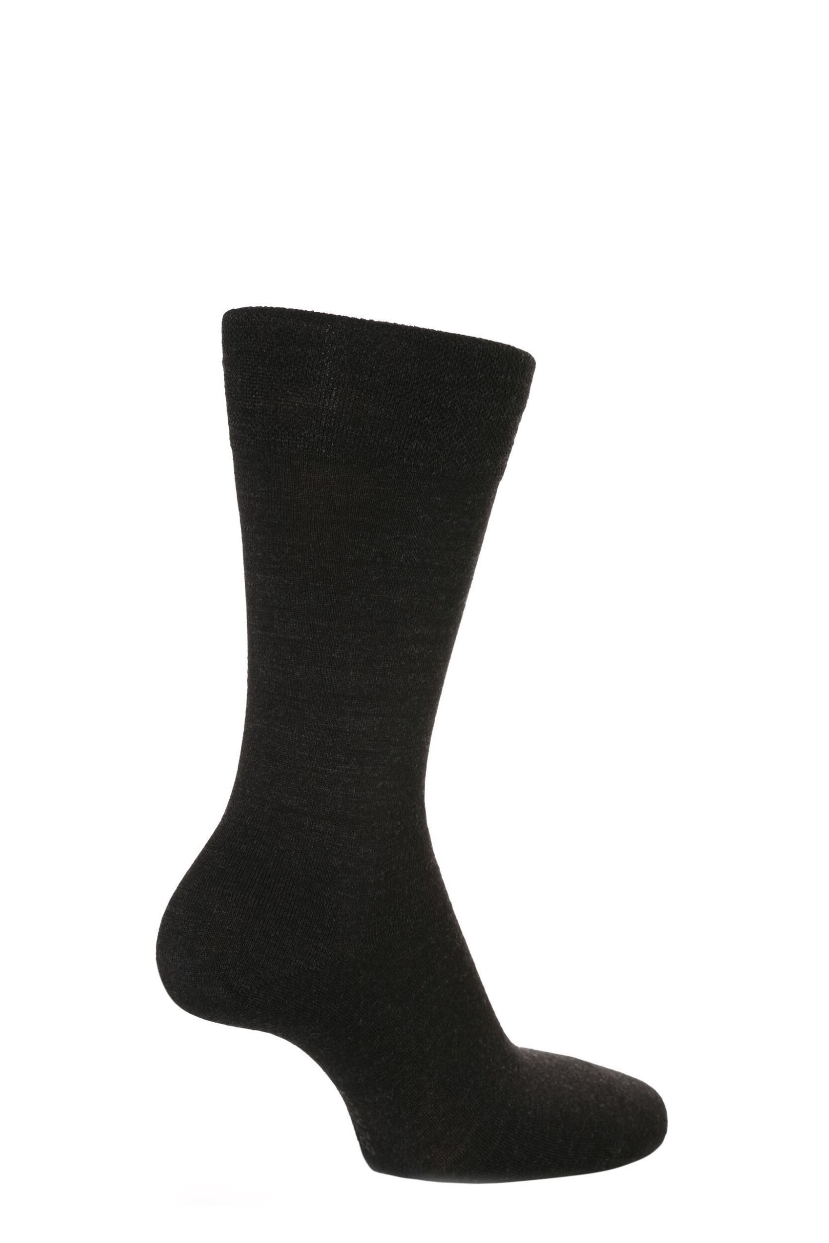 1 Pair Anthracite Melange Sensitive Berlin Virgin Wool Left and Right Socks With Comfort Cuff Men's 11.5-14 Mens - Falke 1 Pair Anthracite Melange Sensitive Berlin Virgin Wool Left and Right Socks With Comfort Cuff Men's 11.5-14 Mens - Falke