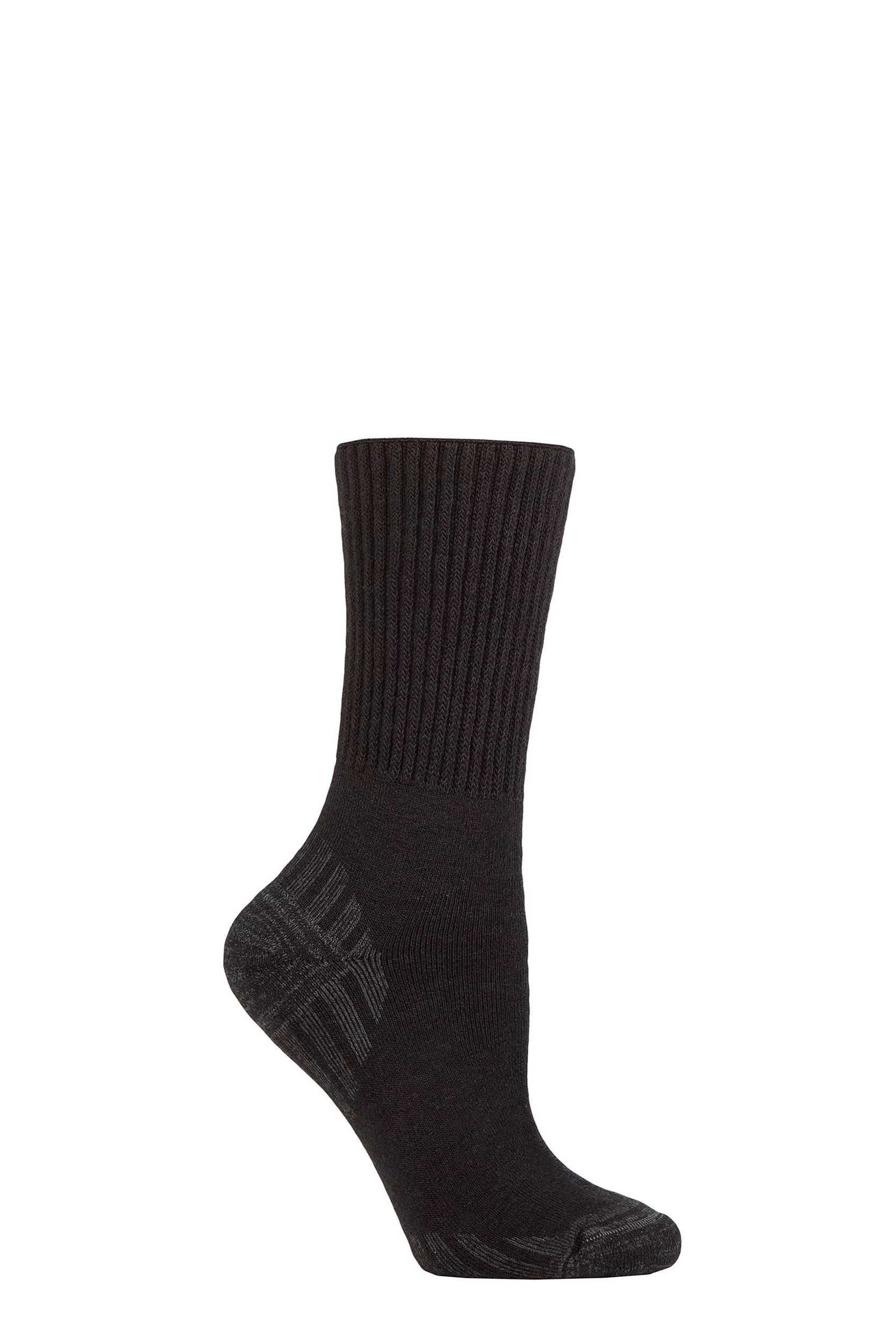 Women's 1 Pair SOCKSHOP IOMI FootNurse Diabetic Merino Wool Boot Socks Black 4